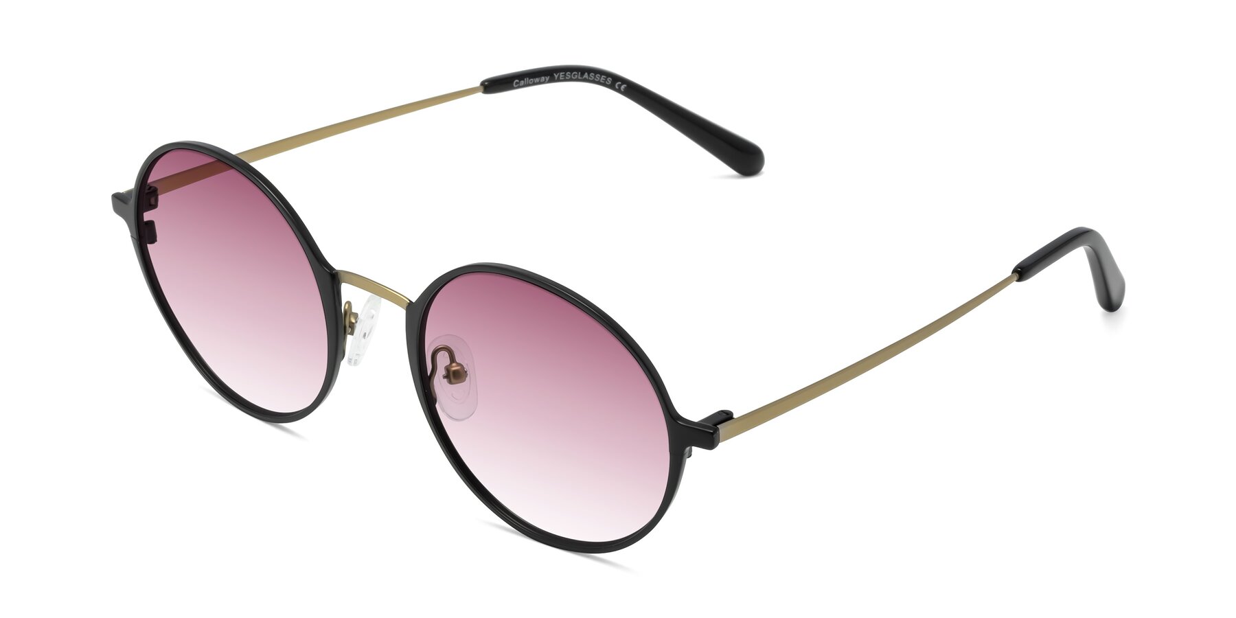 Angle of Calloway in Black-Copper with Wine Gradient Lenses