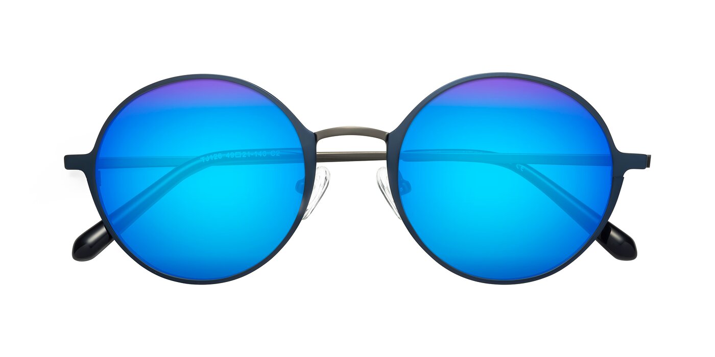 Calloway - Navy / Gunmetal Flash Mirrored Sunglasses