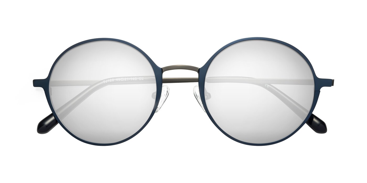 Calloway - Navy / Gunmetal Flash Mirrored Sunglasses