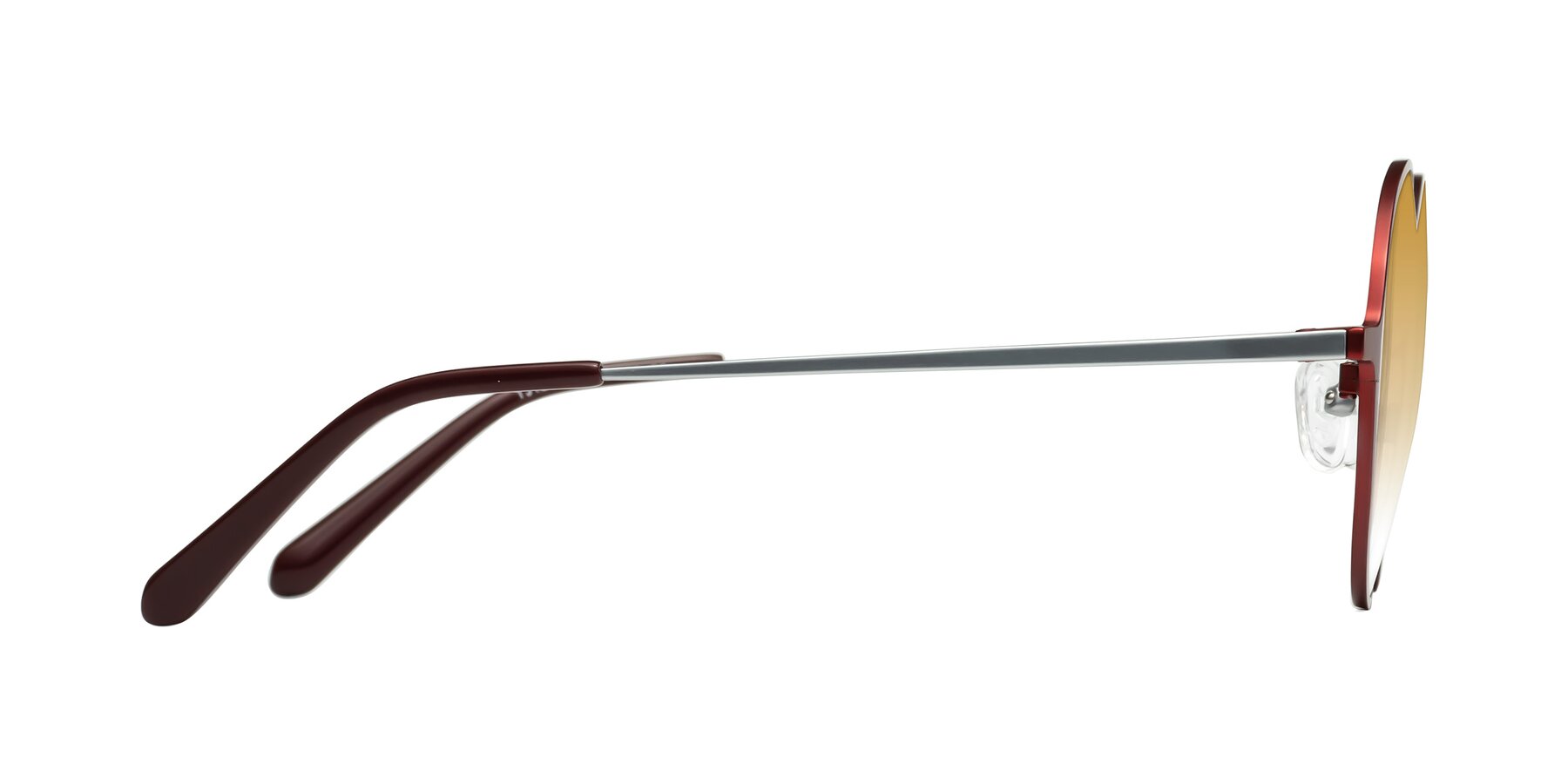 Side of Calloway in Wine-Silver with Champagne Gradient Lenses