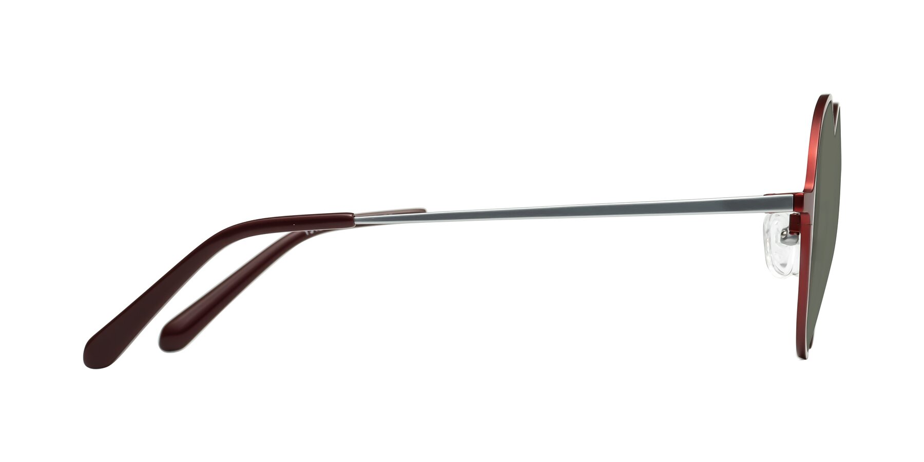 Side of Calloway in Wine-Silver with Gray Polarized Lenses