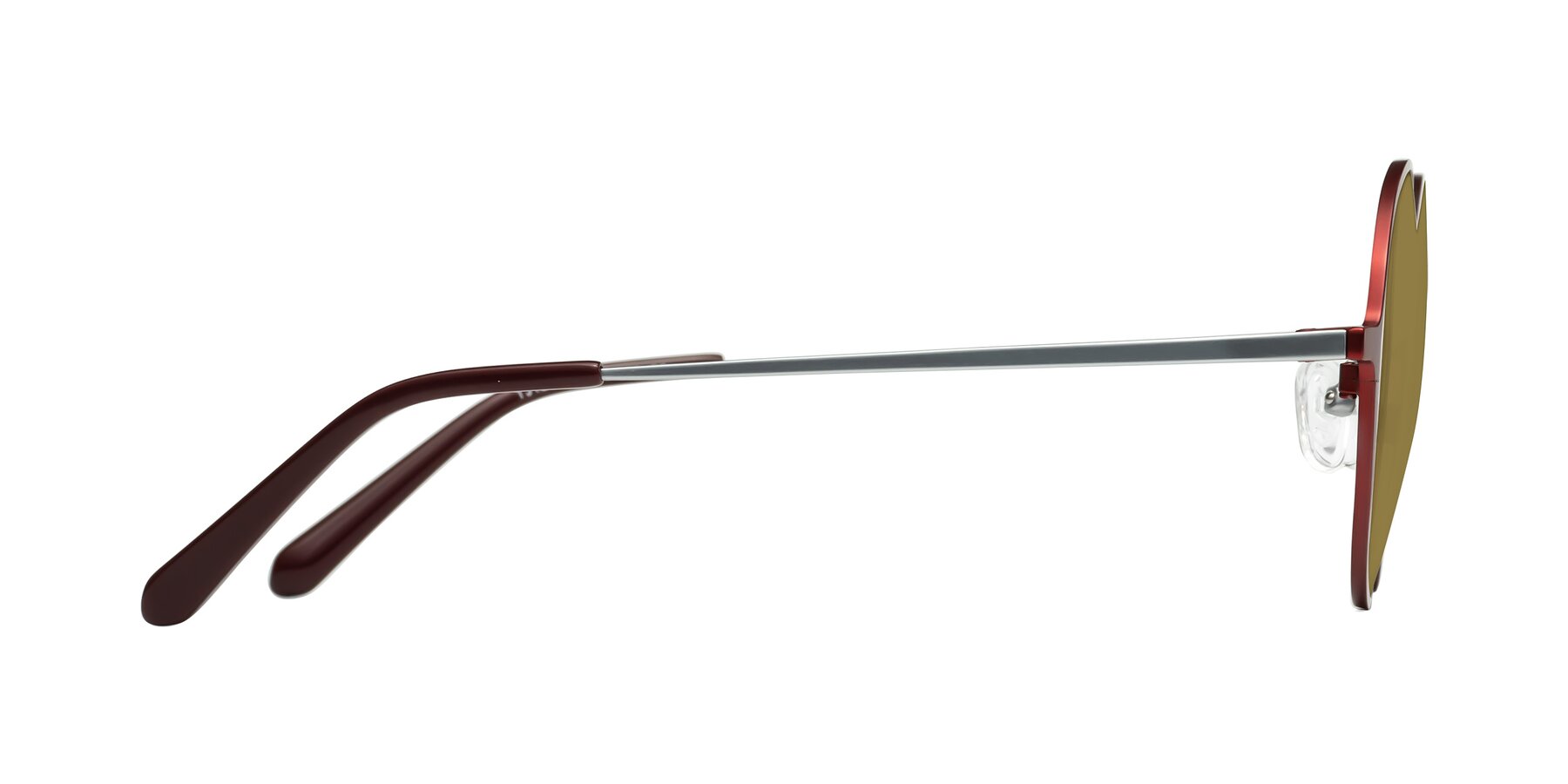 Side of Calloway in Wine-Silver with Brown Polarized Lenses