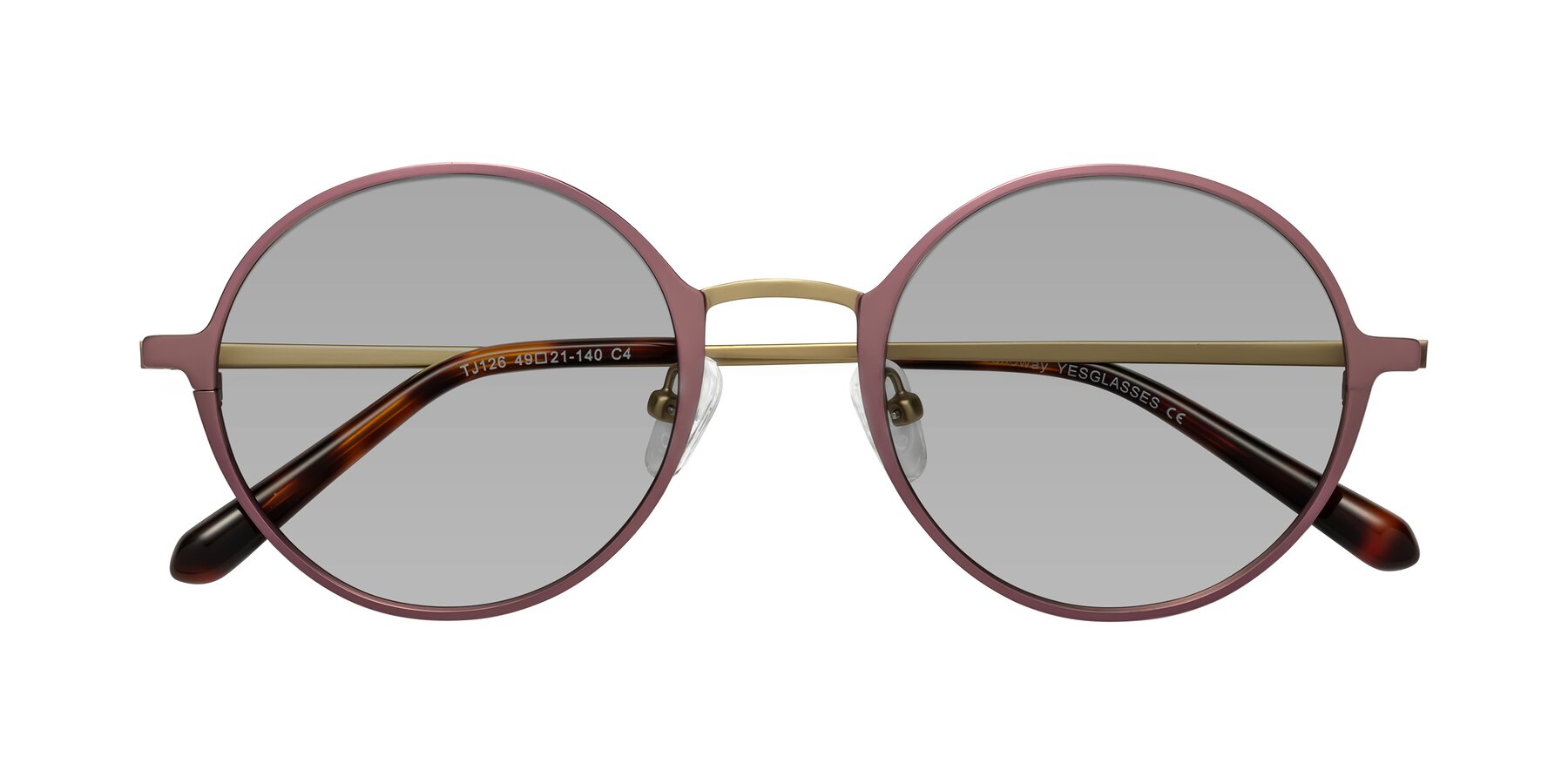 Folded Front of Calloway in Violet-Copper with Light Gray Tinted Lenses