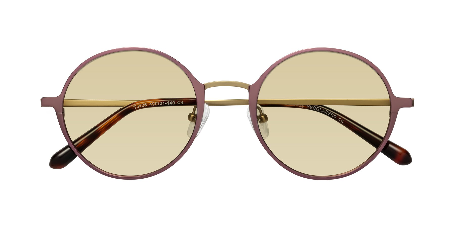 Folded Front of Calloway in Violet-Copper with Light Champagne Tinted Lenses