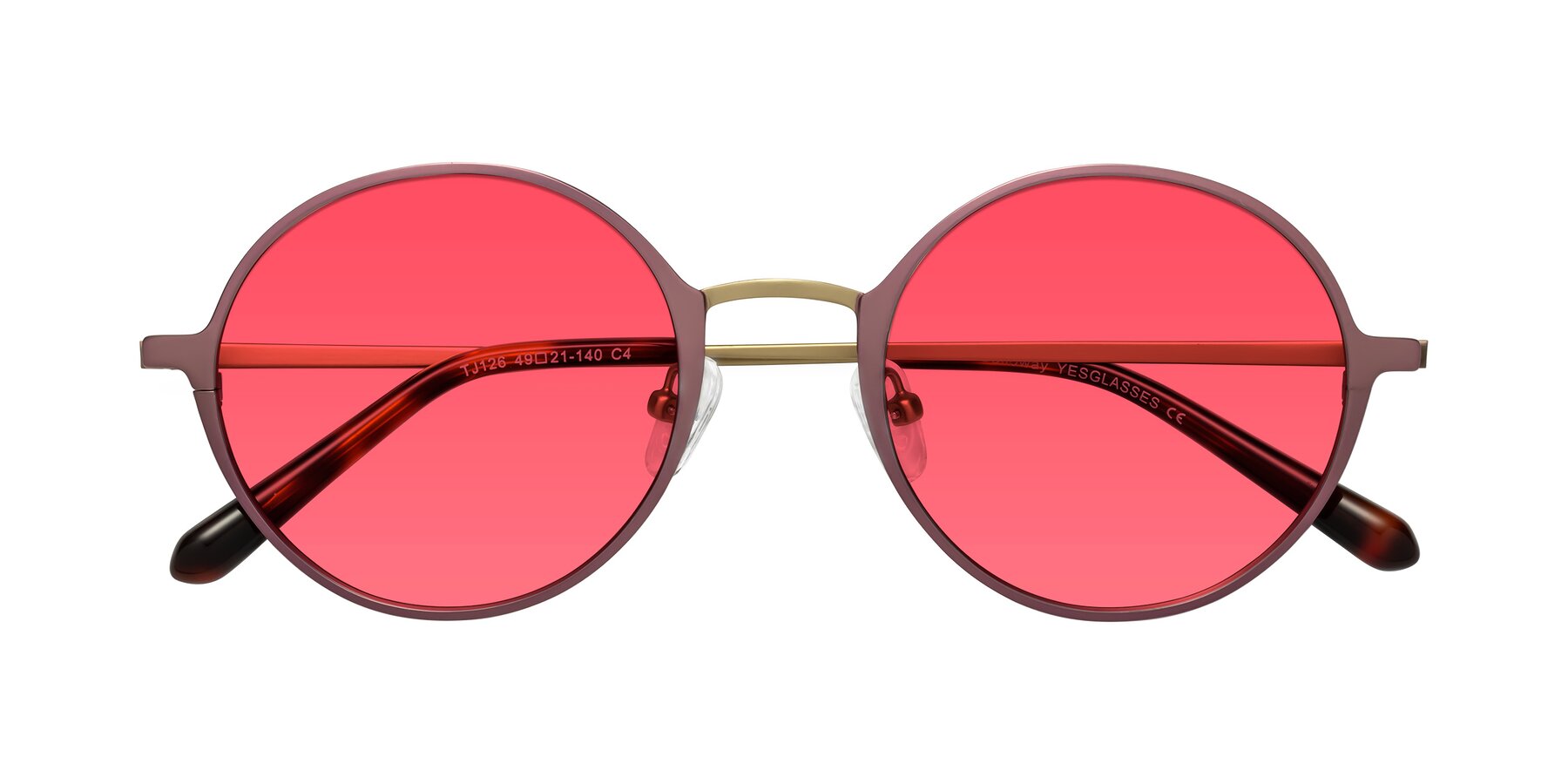 Folded Front of Calloway in Violet-Copper with Red Tinted Lenses