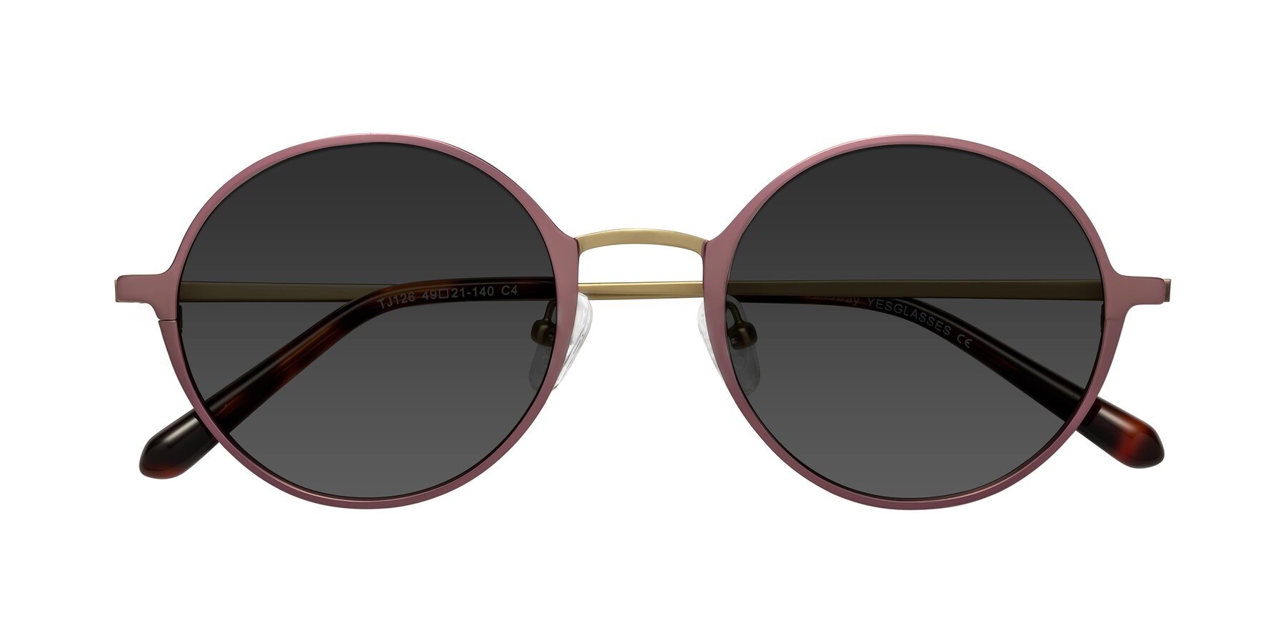 Folded Front of Calloway in Violet-Copper with Gray Tinted Lenses