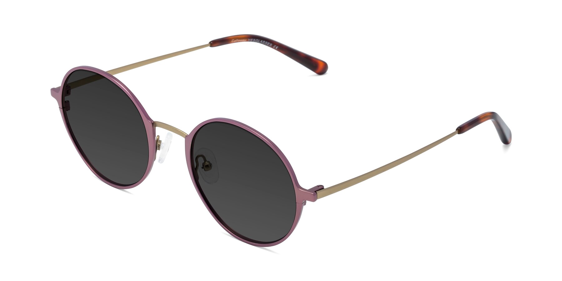 Angle of Calloway in Violet-Copper with Gray Tinted Lenses