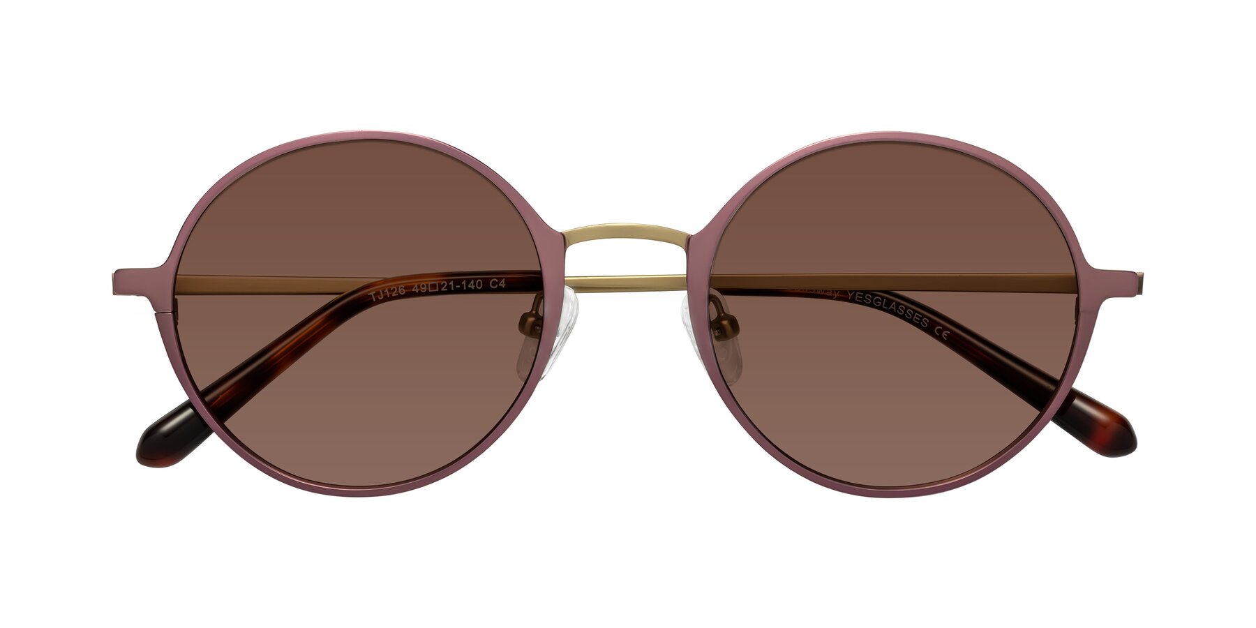 Folded Front of Calloway in Violet-Copper with Brown Tinted Lenses