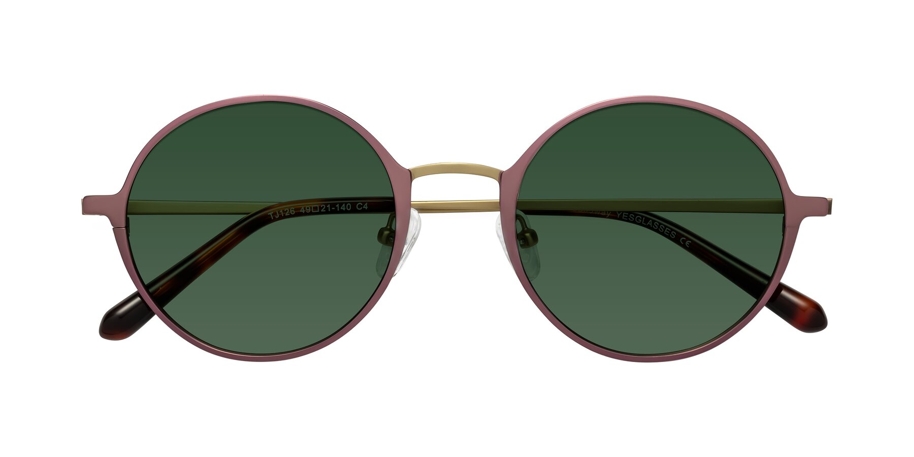 Folded Front of Calloway in Violet-Copper with Green Tinted Lenses