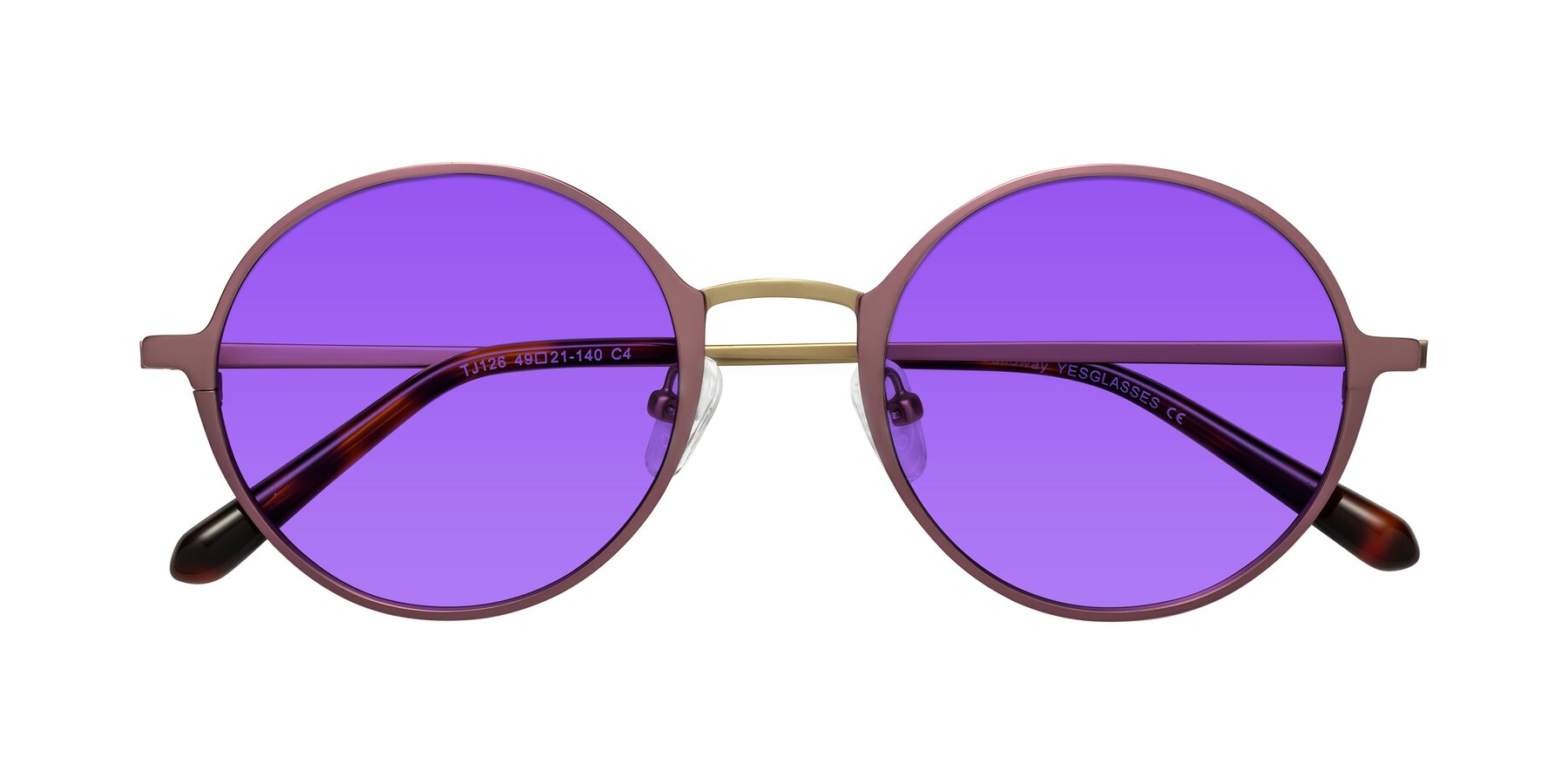 Folded Front of Calloway in Violet-Copper with Purple Tinted Lenses