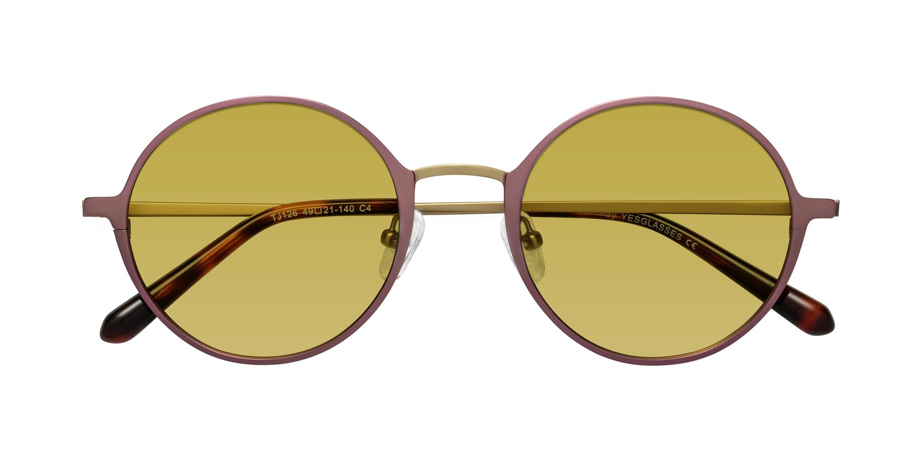 Folded Front of Calloway in Violet-Copper with Champagne Tinted Lenses