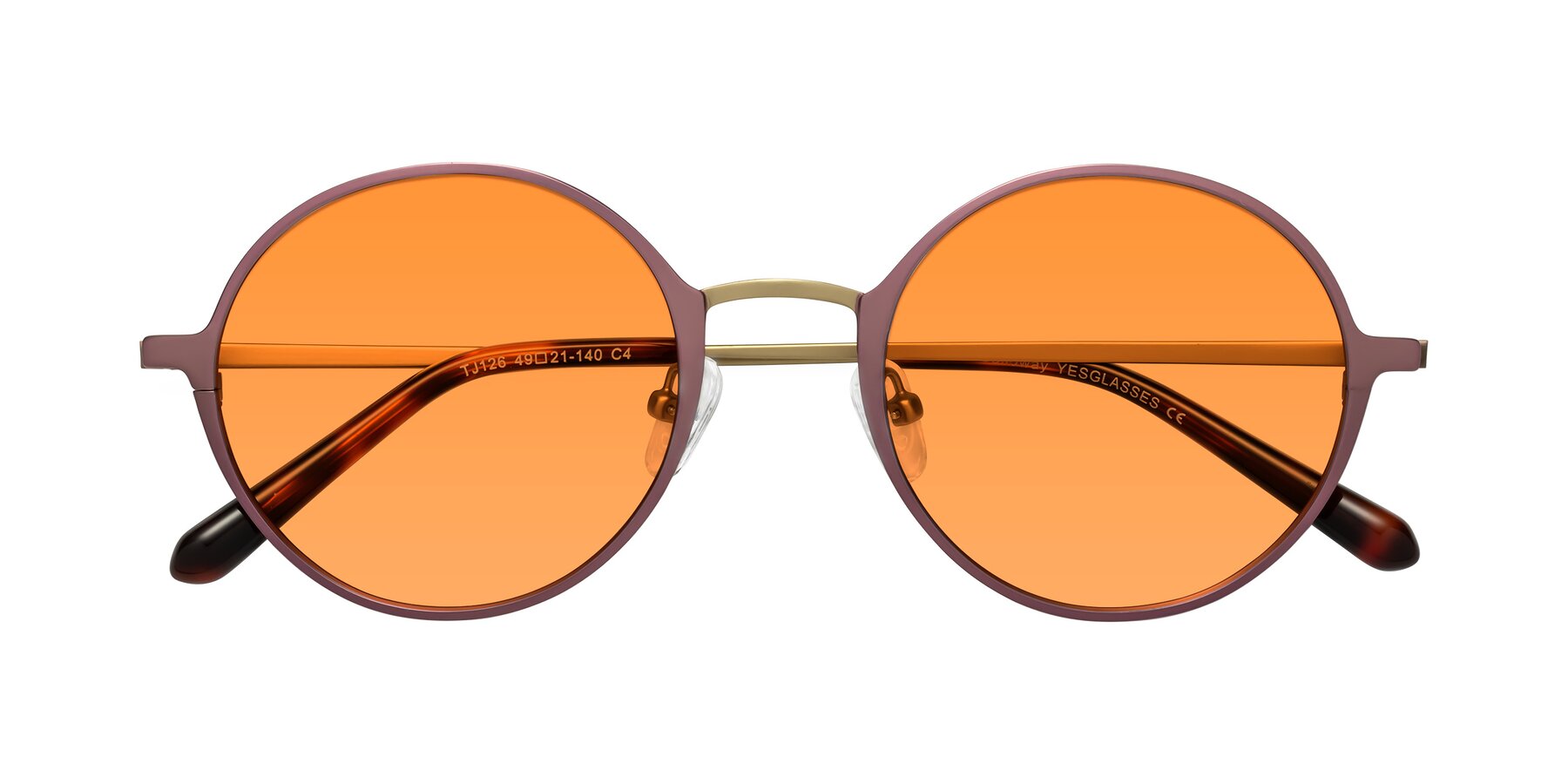 Folded Front of Calloway in Violet-Copper with Orange Tinted Lenses