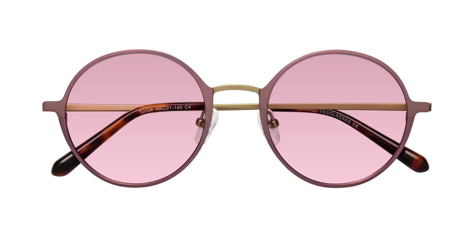 Folded Front of Calloway in Violet-Copper with Light Wine Tinted Lenses