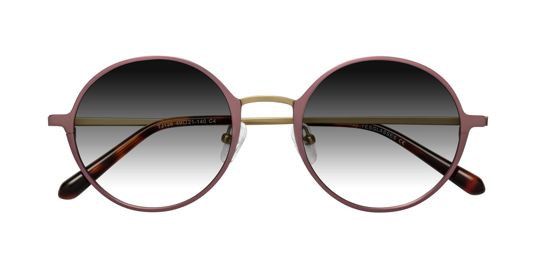 Folded Front of Calloway in Violet-Copper with Gray Gradient Lenses