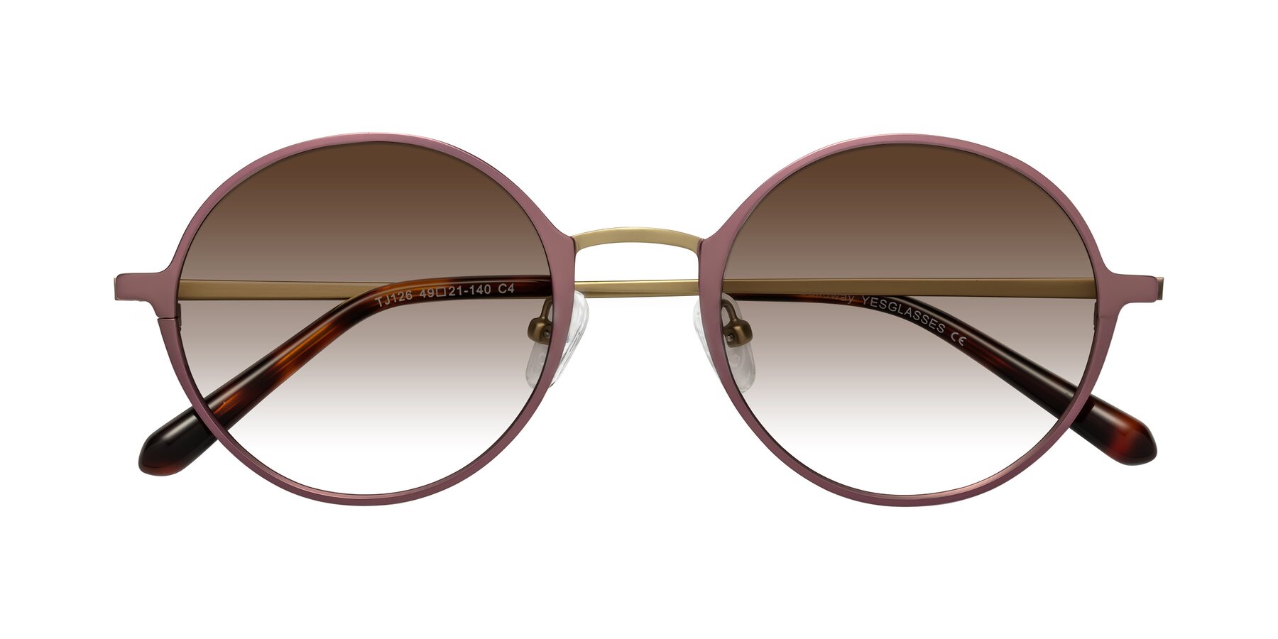 Folded Front of Calloway in Violet-Copper with Brown Gradient Lenses