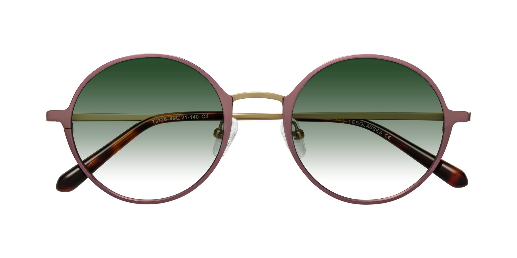 Folded Front of Calloway in Violet-Copper with Green Gradient Lenses