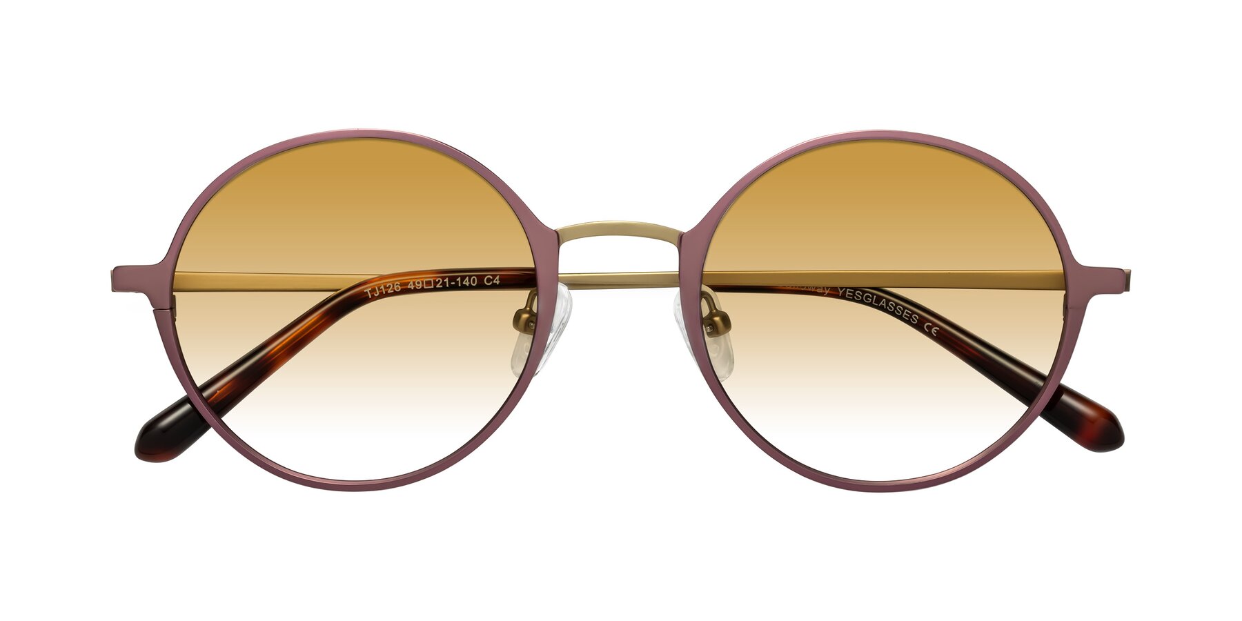 Folded Front of Calloway in Violet-Copper with Champagne Gradient Lenses