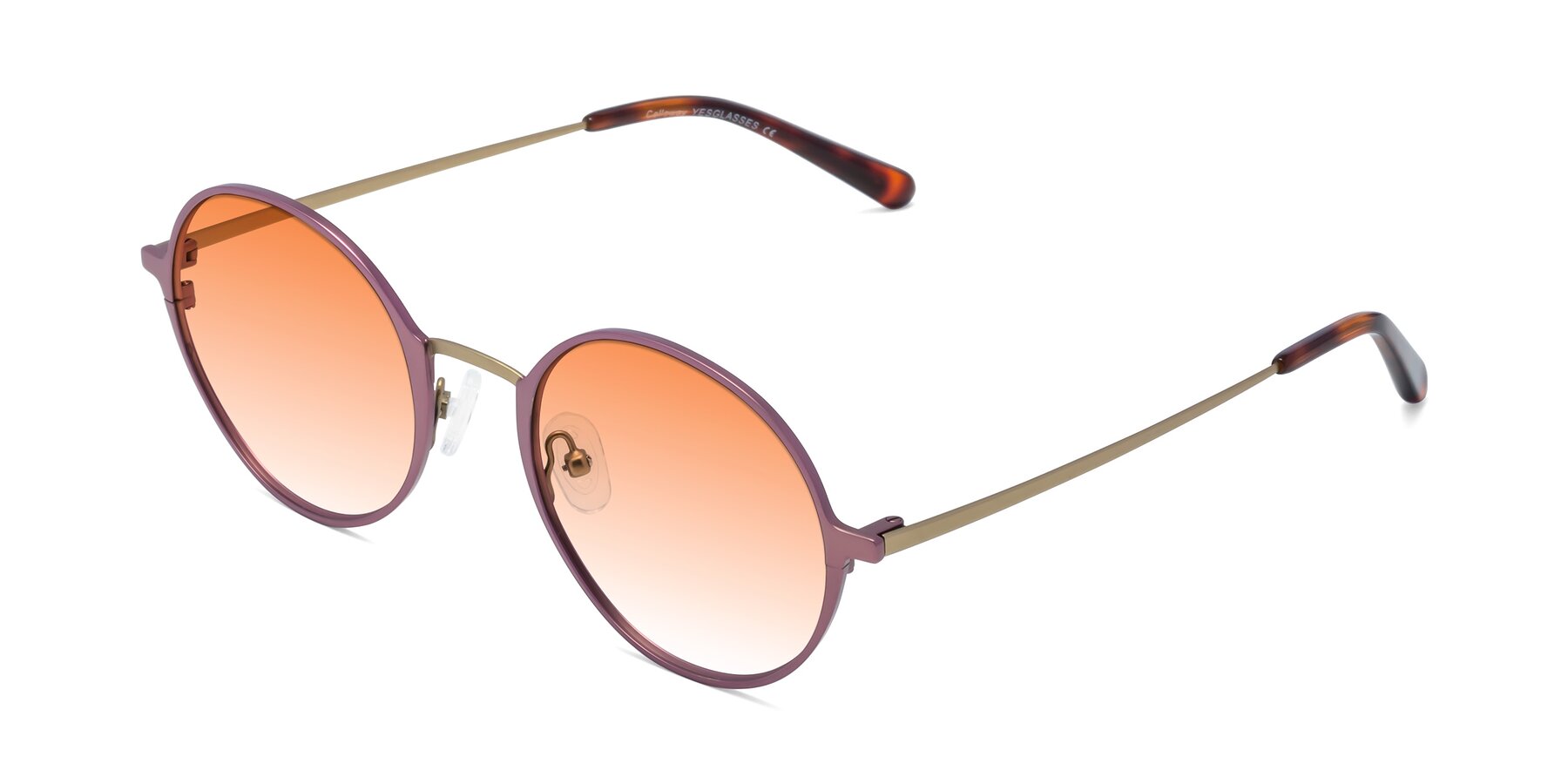 Angle of Calloway in Violet-Copper with Orange Gradient Lenses