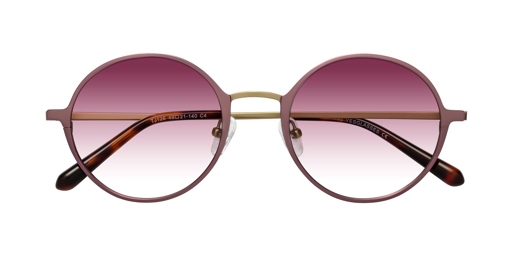 Folded Front of Calloway in Violet-Copper with Wine Gradient Lenses