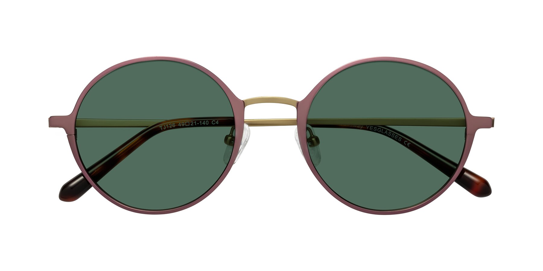 Folded Front of Calloway in Voliet-Copper with Green Polarized Lenses