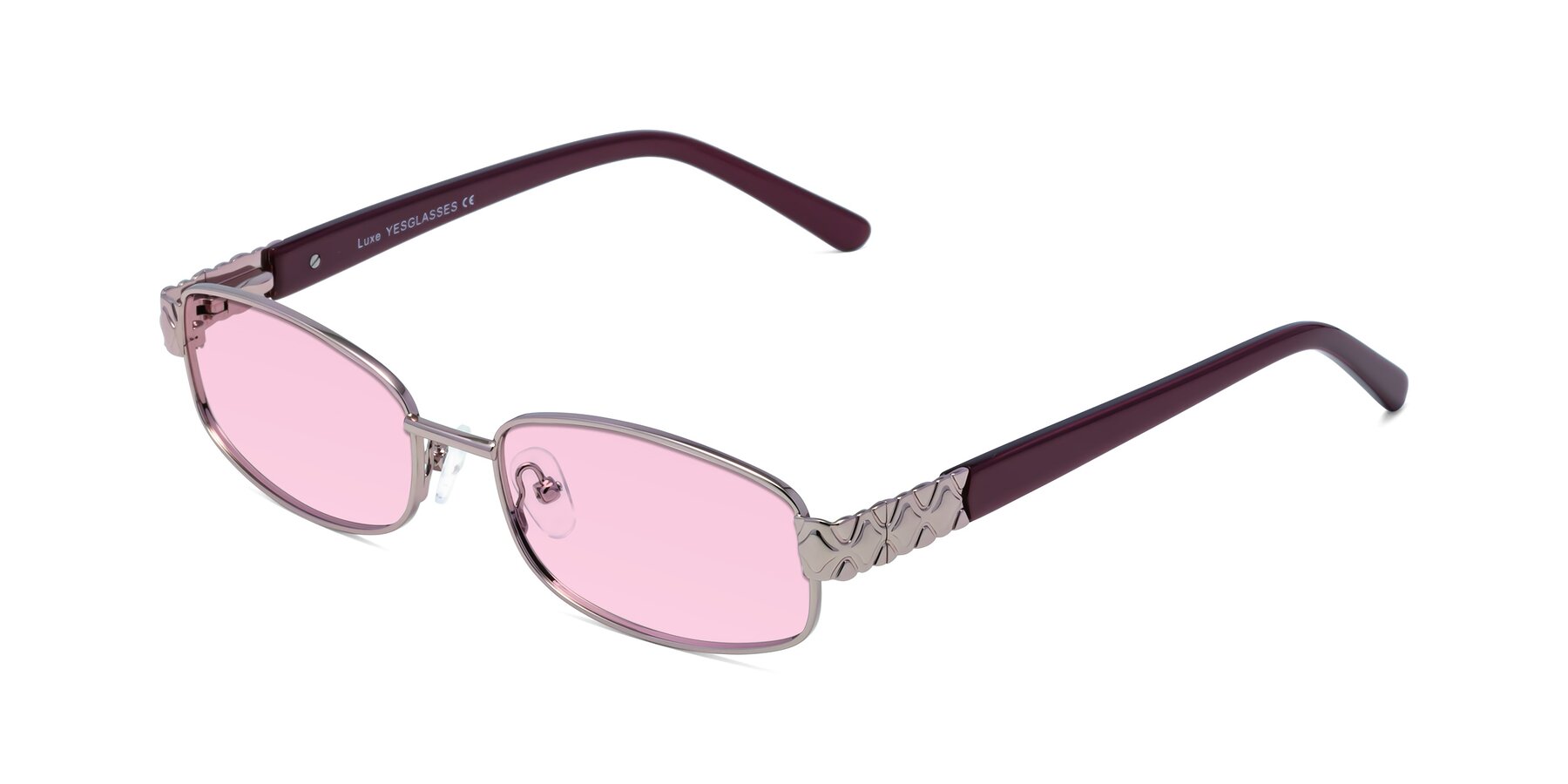 Angle of Luxe in Light Pink with Light Pink Tinted Lenses