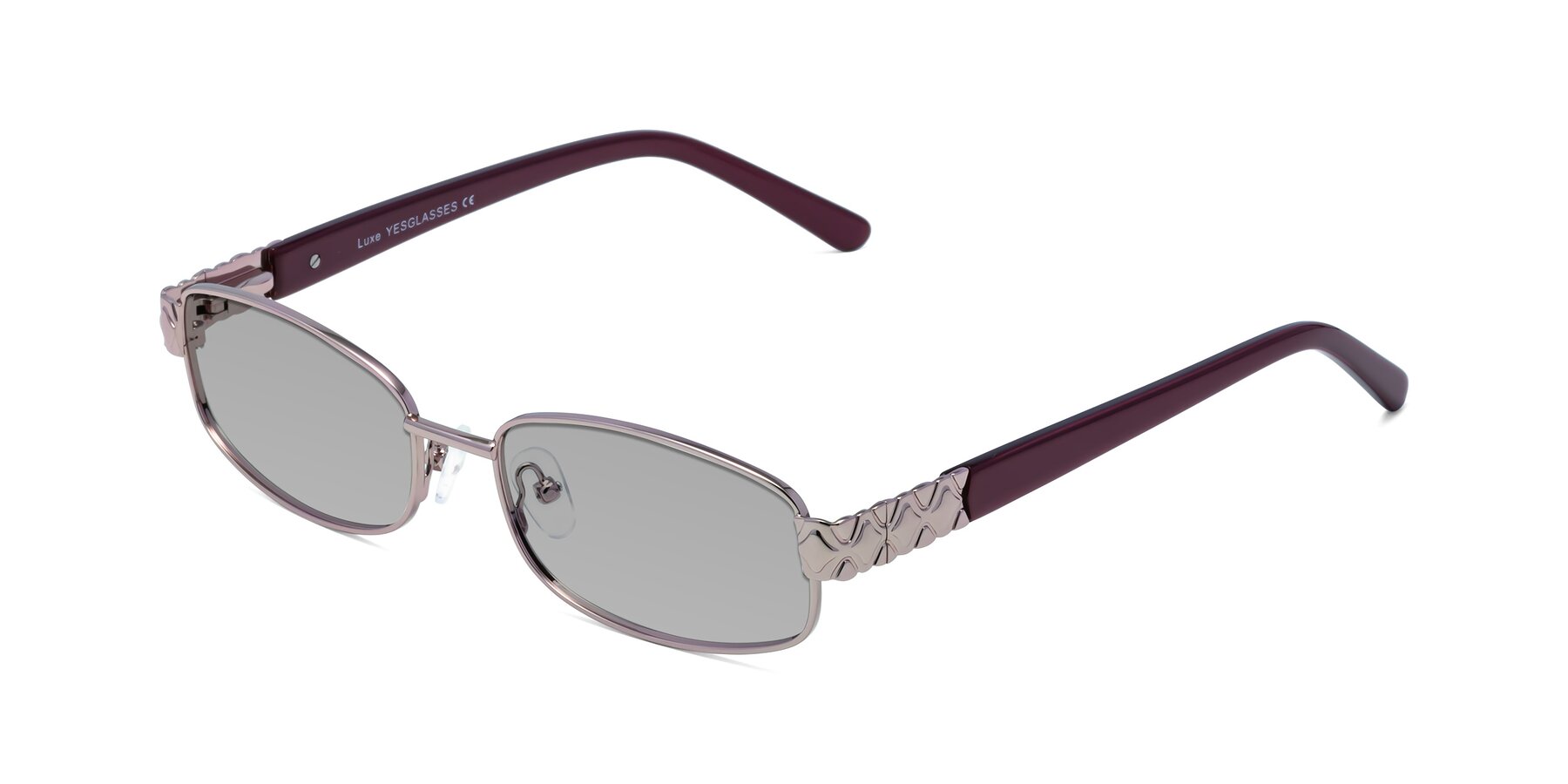 Angle of Luxe in Light Pink with Light Gray Tinted Lenses