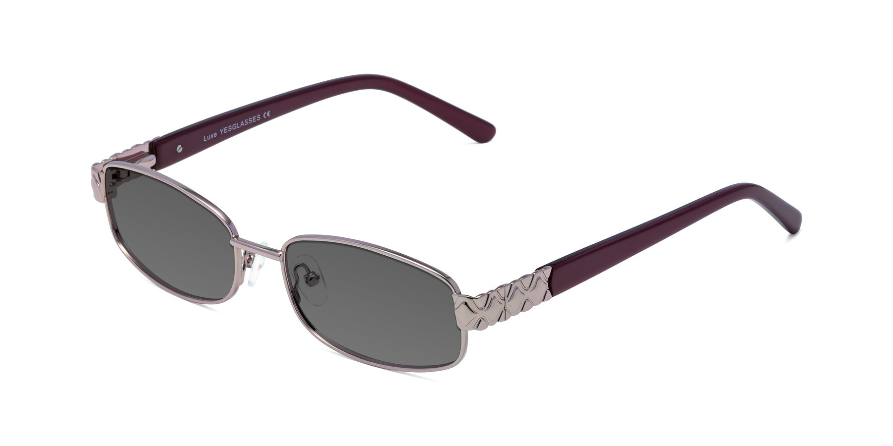 Angle of Luxe in Light Pink with Medium Gray Tinted Lenses