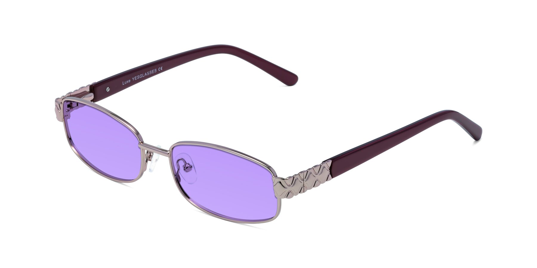 Angle of Luxe in Light Pink with Medium Purple Tinted Lenses