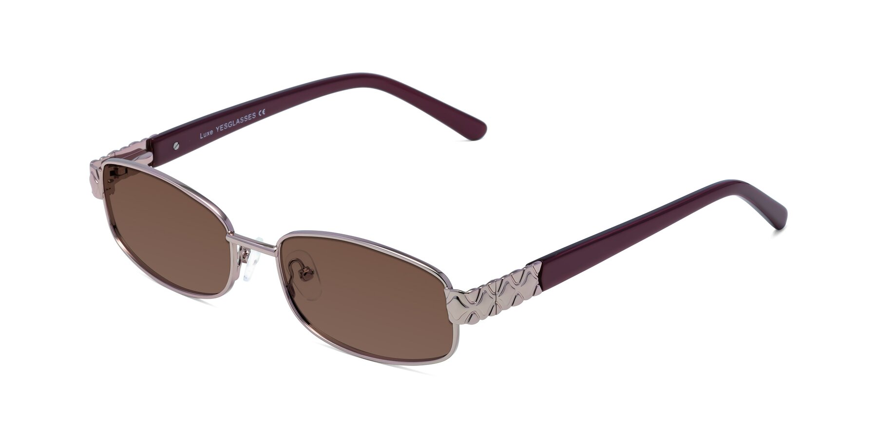 Angle of Luxe in Light Pink with Brown Tinted Lenses