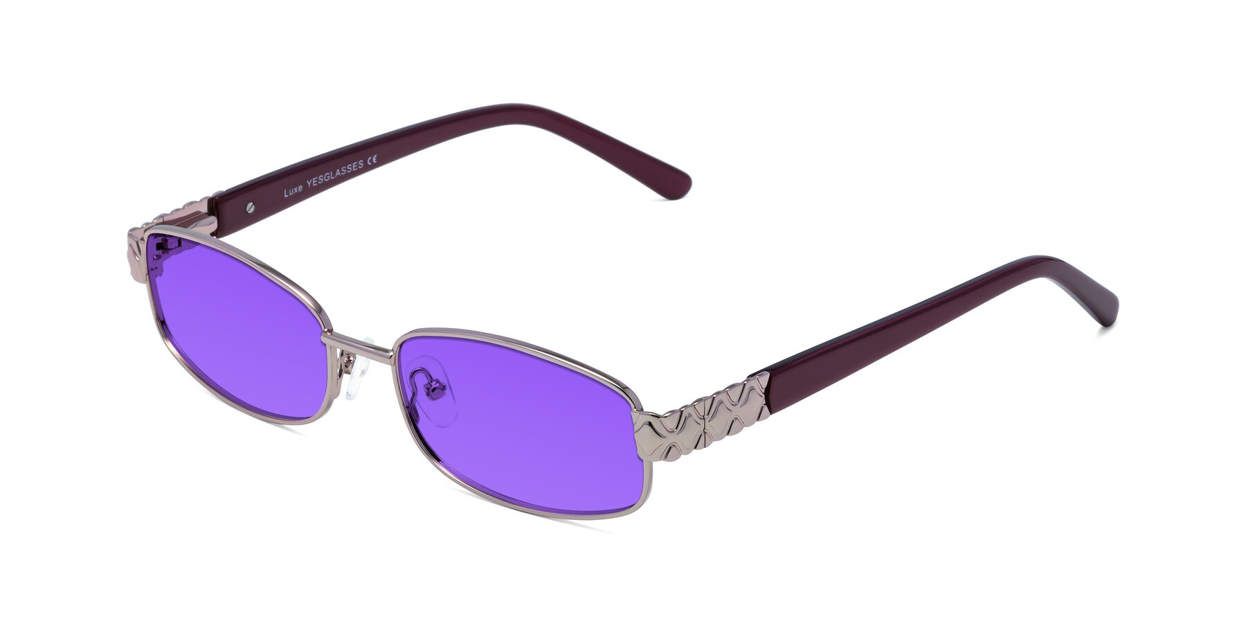 Angle of Luxe in Light Pink with Purple Tinted Lenses