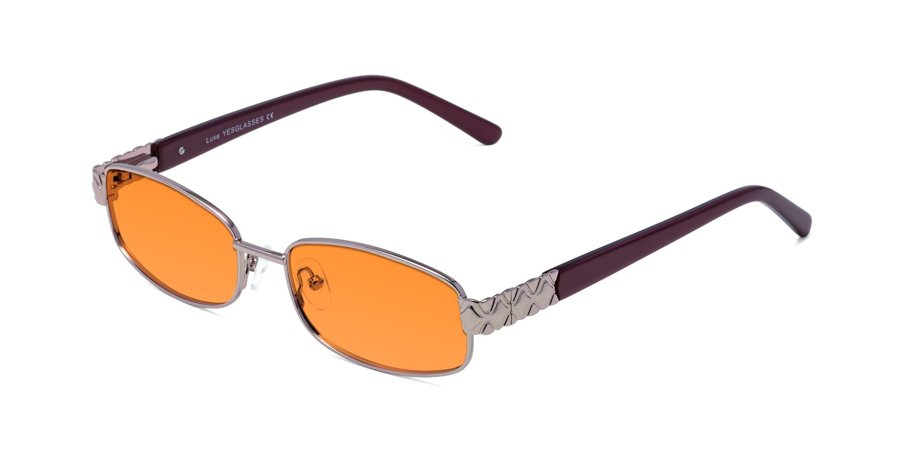 Angle of Luxe in Light Pink with Orange Tinted Lenses