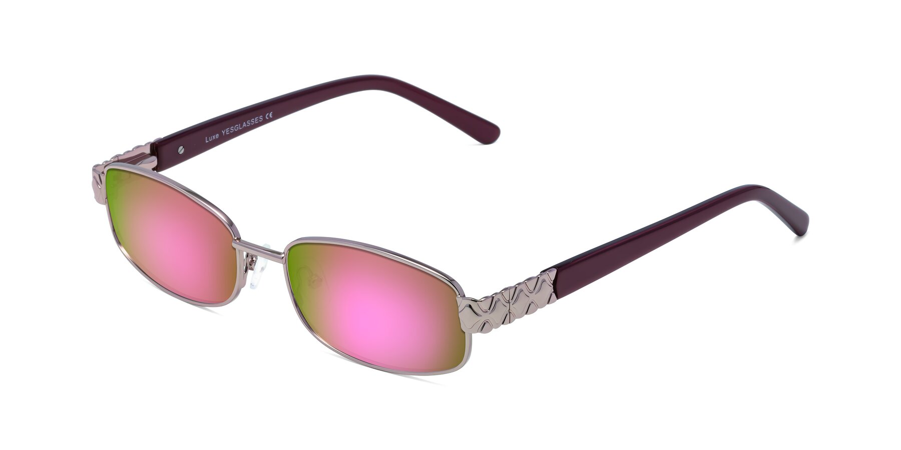Angle of Luxe in Light Pink with Pink Mirrored Lenses