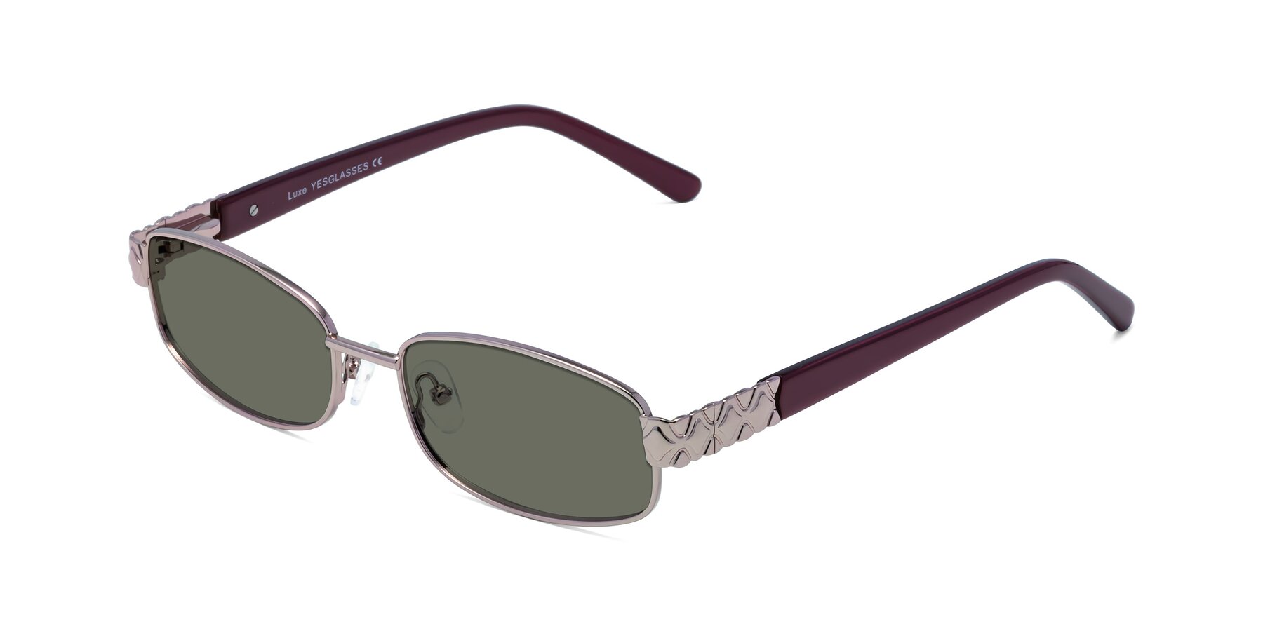 Angle of Luxe in Light Pink with Gray Polarized Lenses