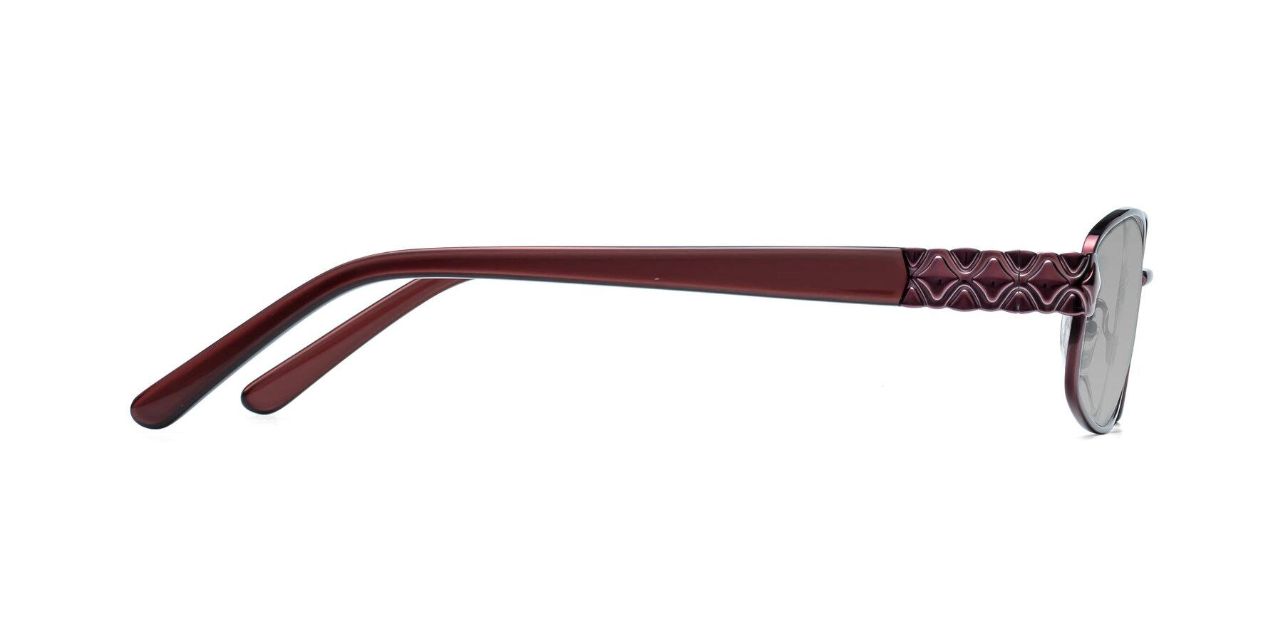 Side of Luxe in Wine with Light Gray Tinted Lenses