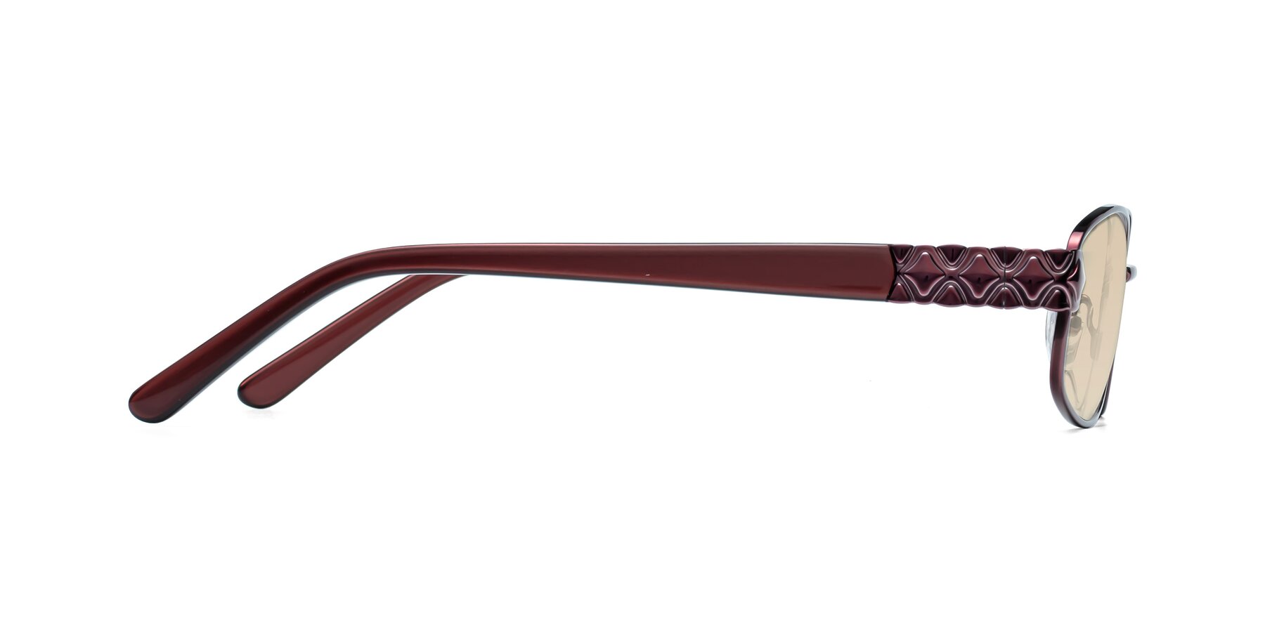 Side of Luxe in Wine with Light Brown Tinted Lenses