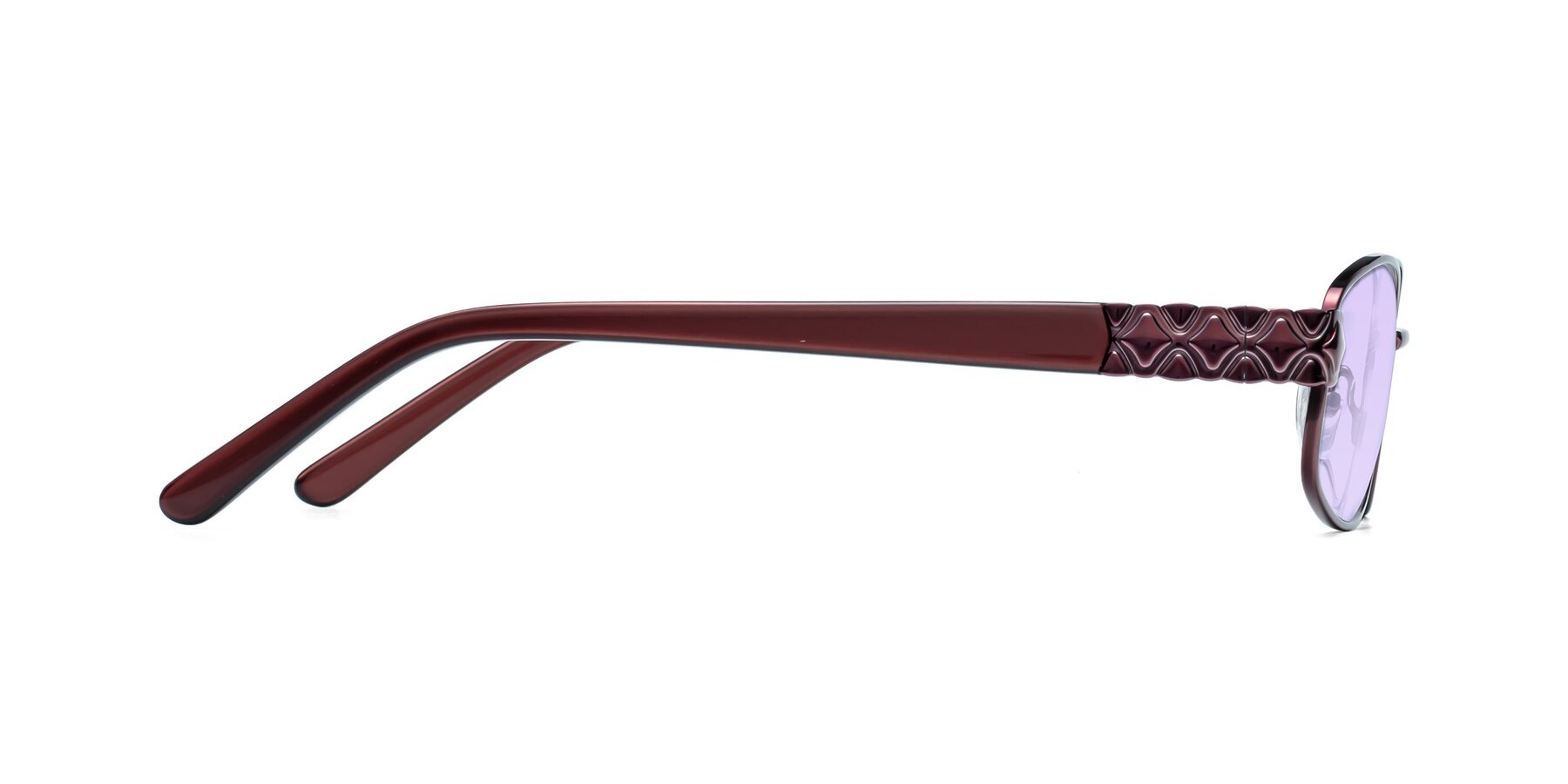 Side of Luxe in Wine with Light Purple Tinted Lenses