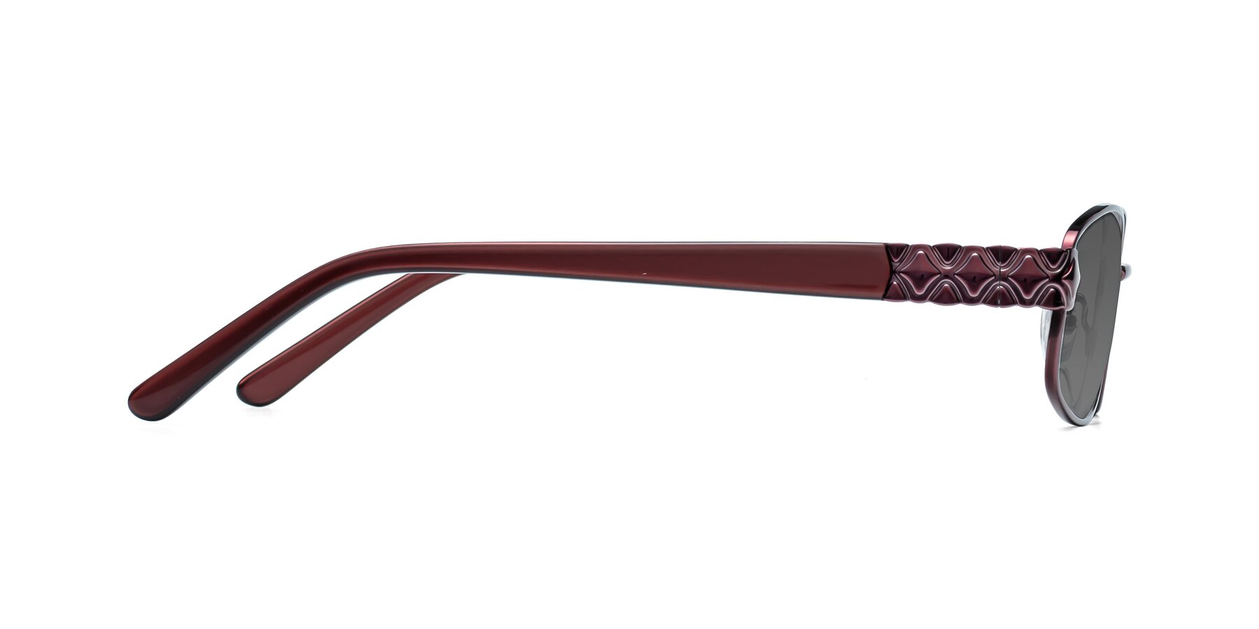 Side of Luxe in Wine with Medium Gray Tinted Lenses