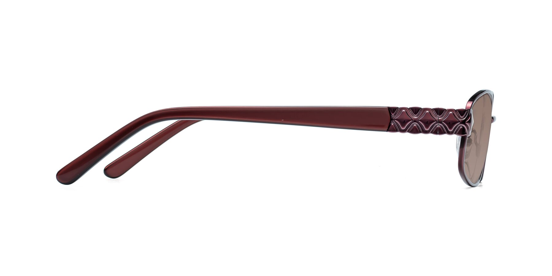 Side of Luxe in Wine with Medium Brown Tinted Lenses