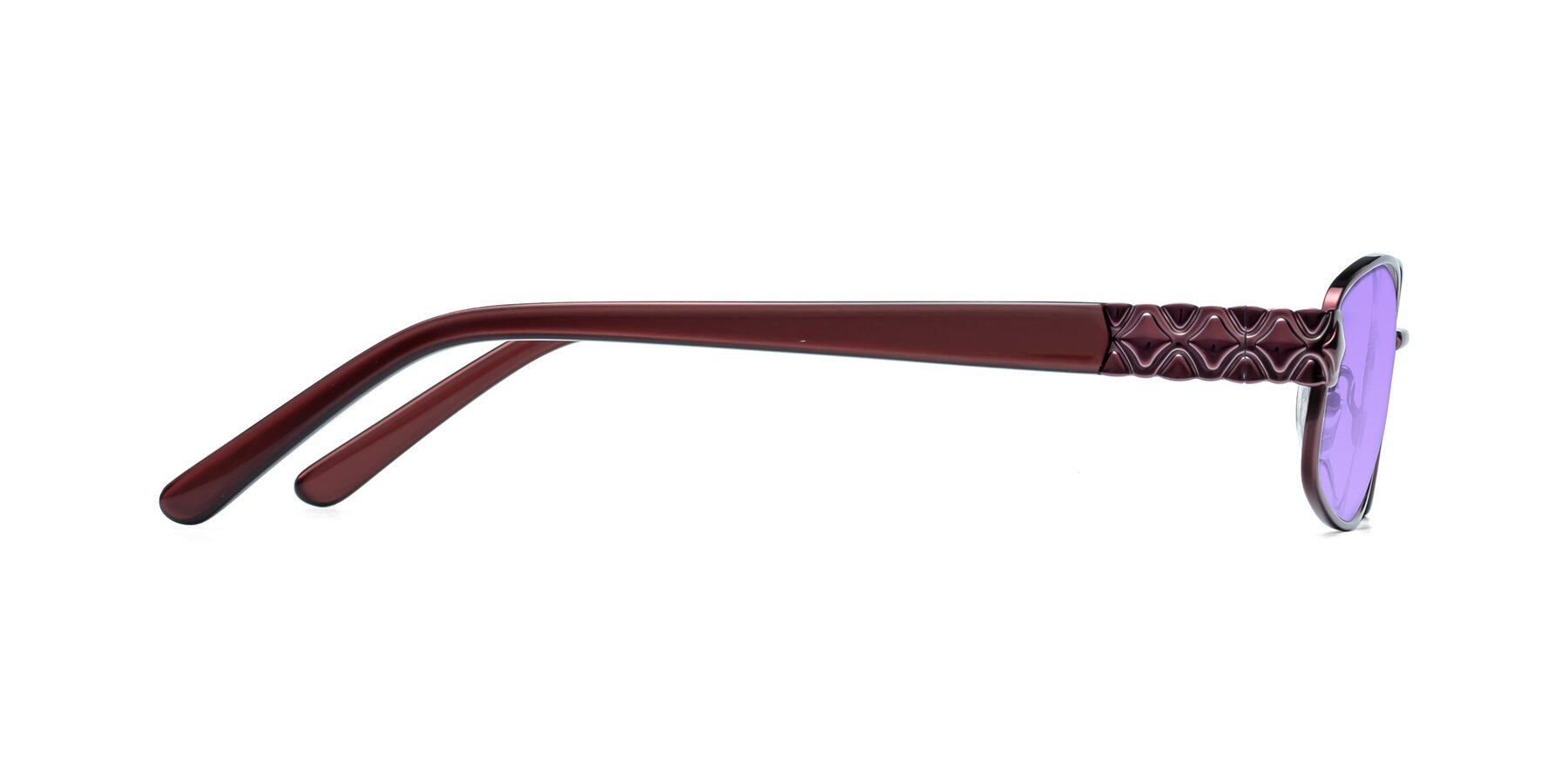 Side of Luxe in Wine with Medium Purple Tinted Lenses