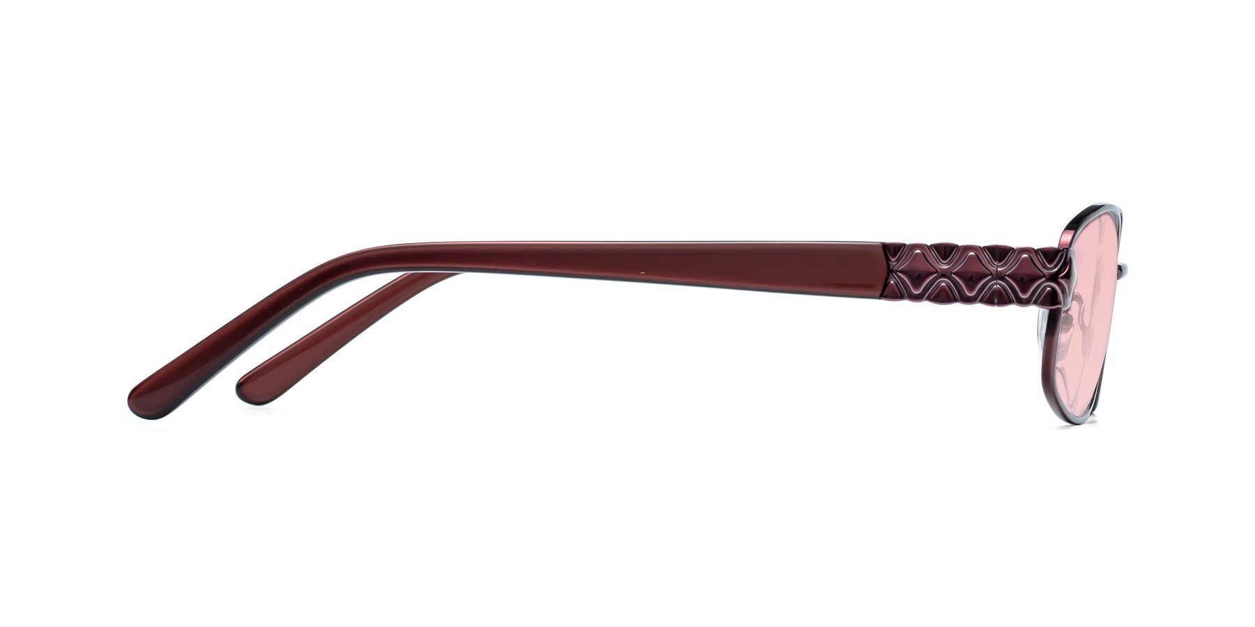 Side of Luxe in Wine with Light Garnet Tinted Lenses