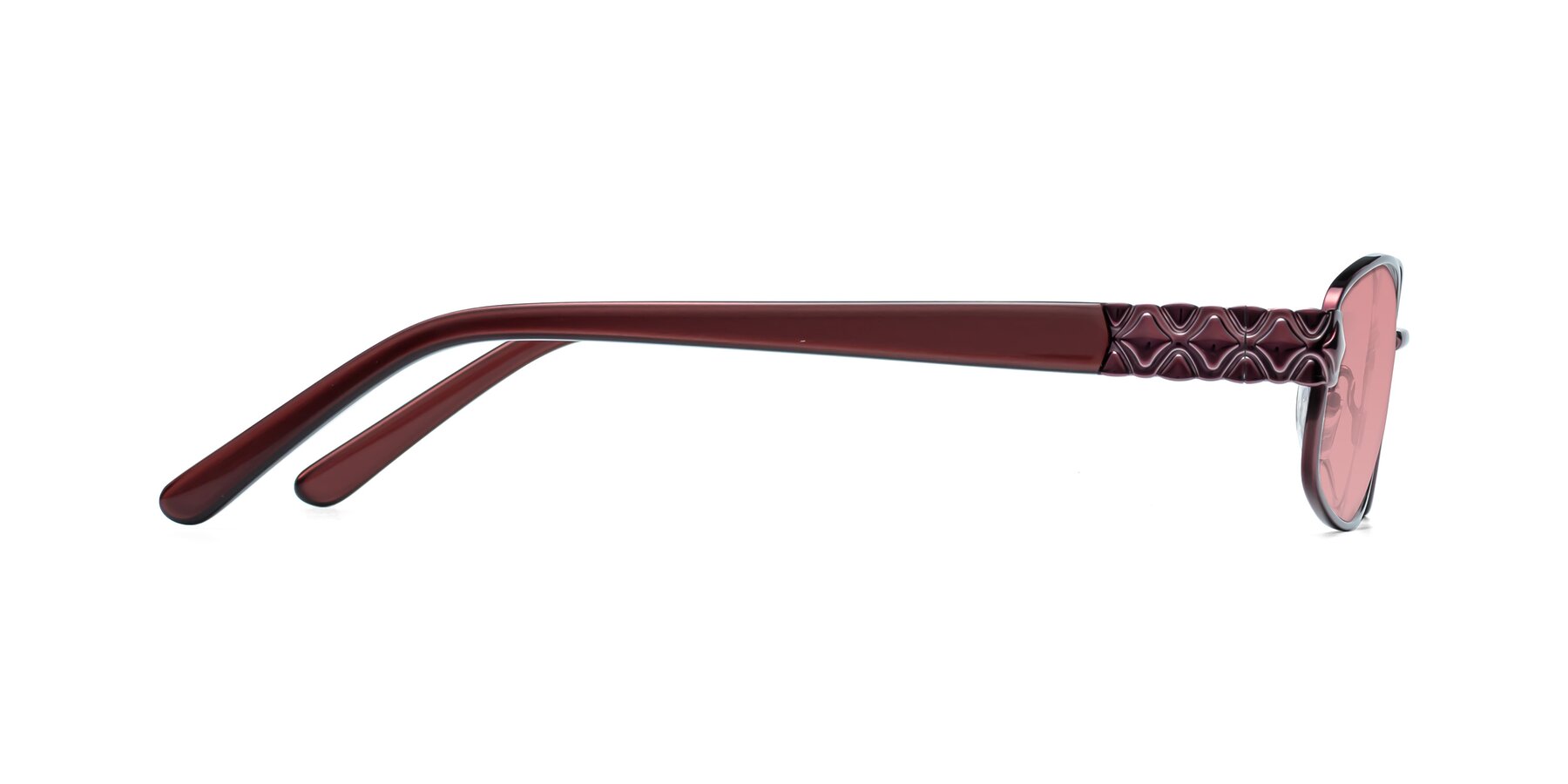 Side of Luxe in Wine with Medium Garnet Tinted Lenses