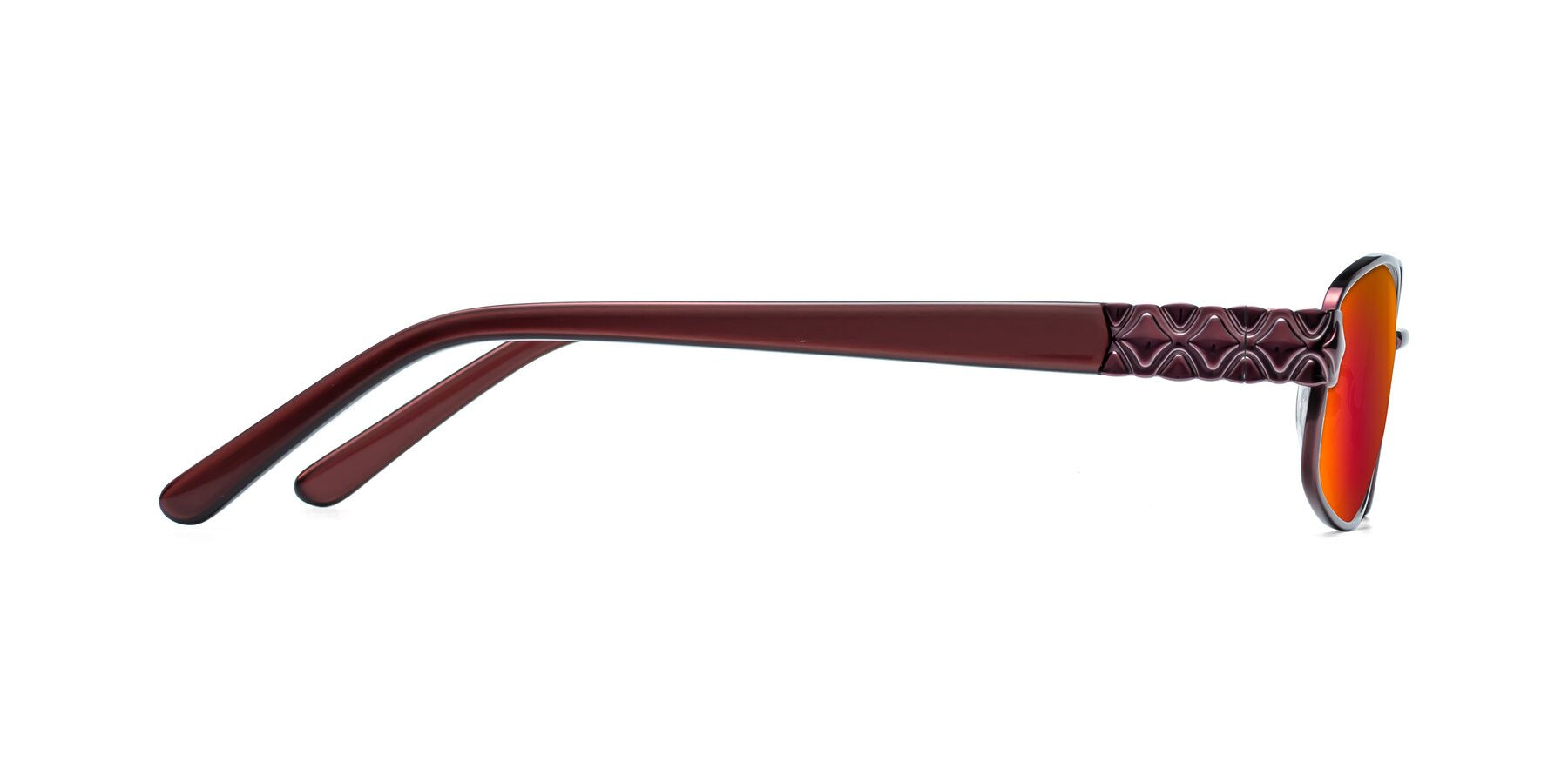 Side of Luxe in Wine with Red Gold Mirrored Lenses