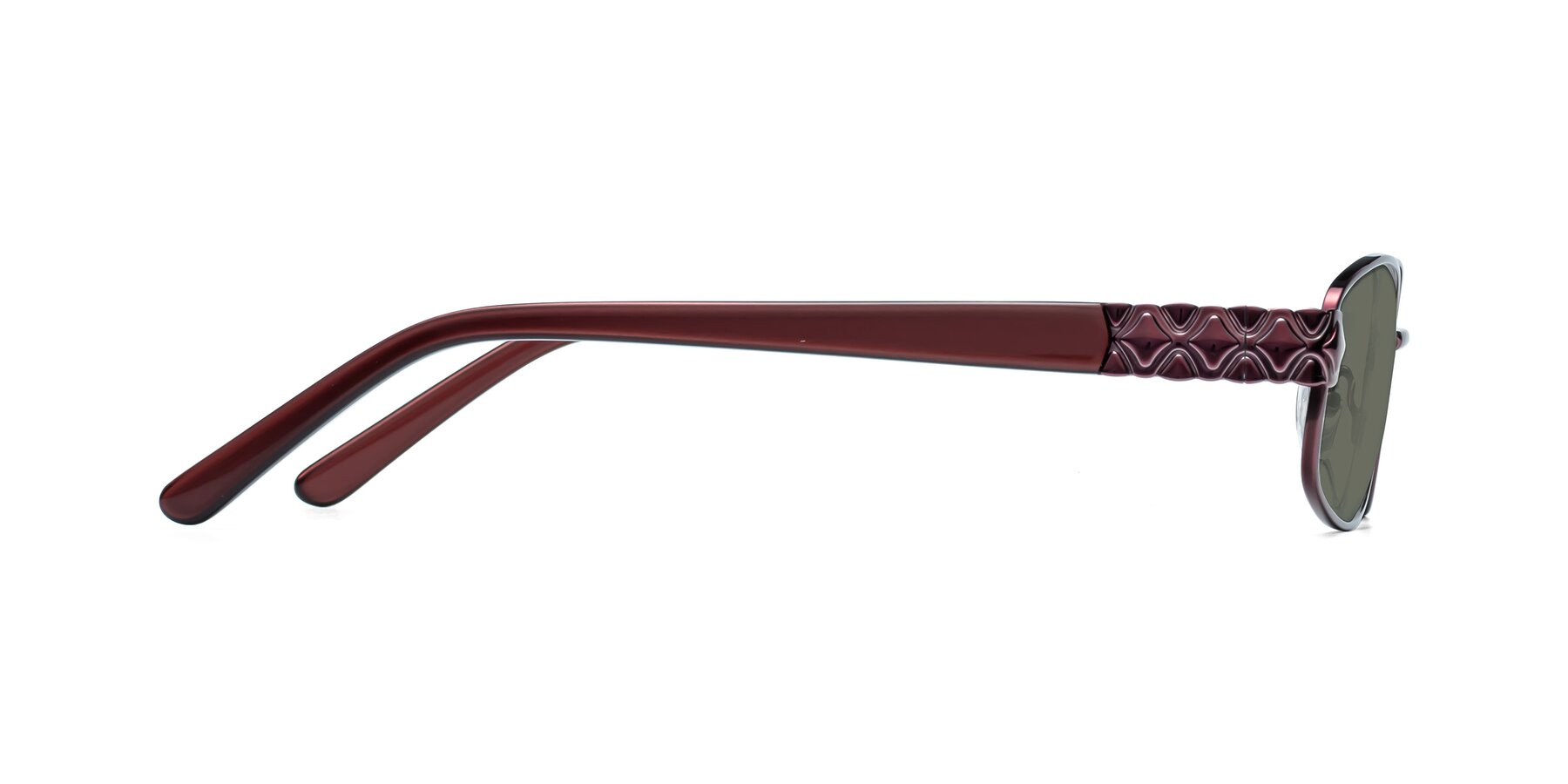 Side of Luxe in Wine with Gray Polarized Lenses