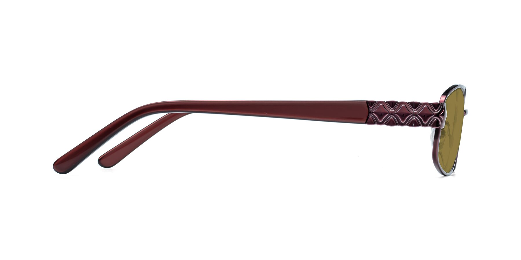 Side of Luxe in Wine with Brown Polarized Lenses