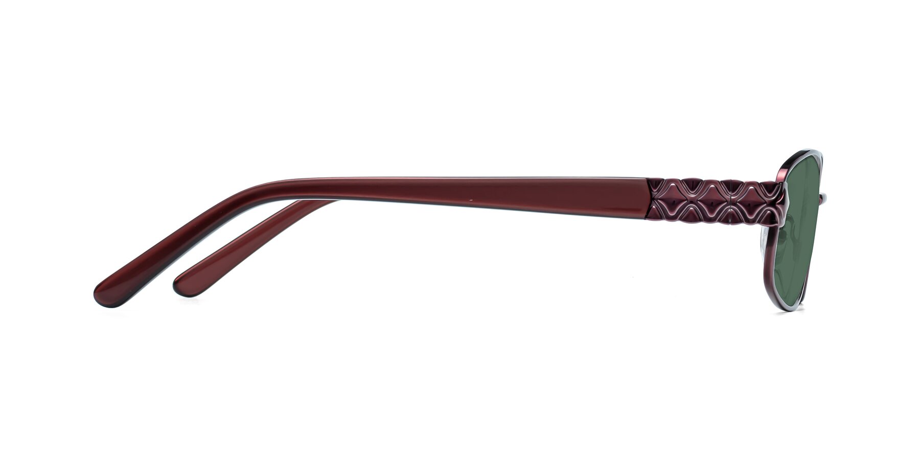 Side of Luxe in Wine with Green Polarized Lenses