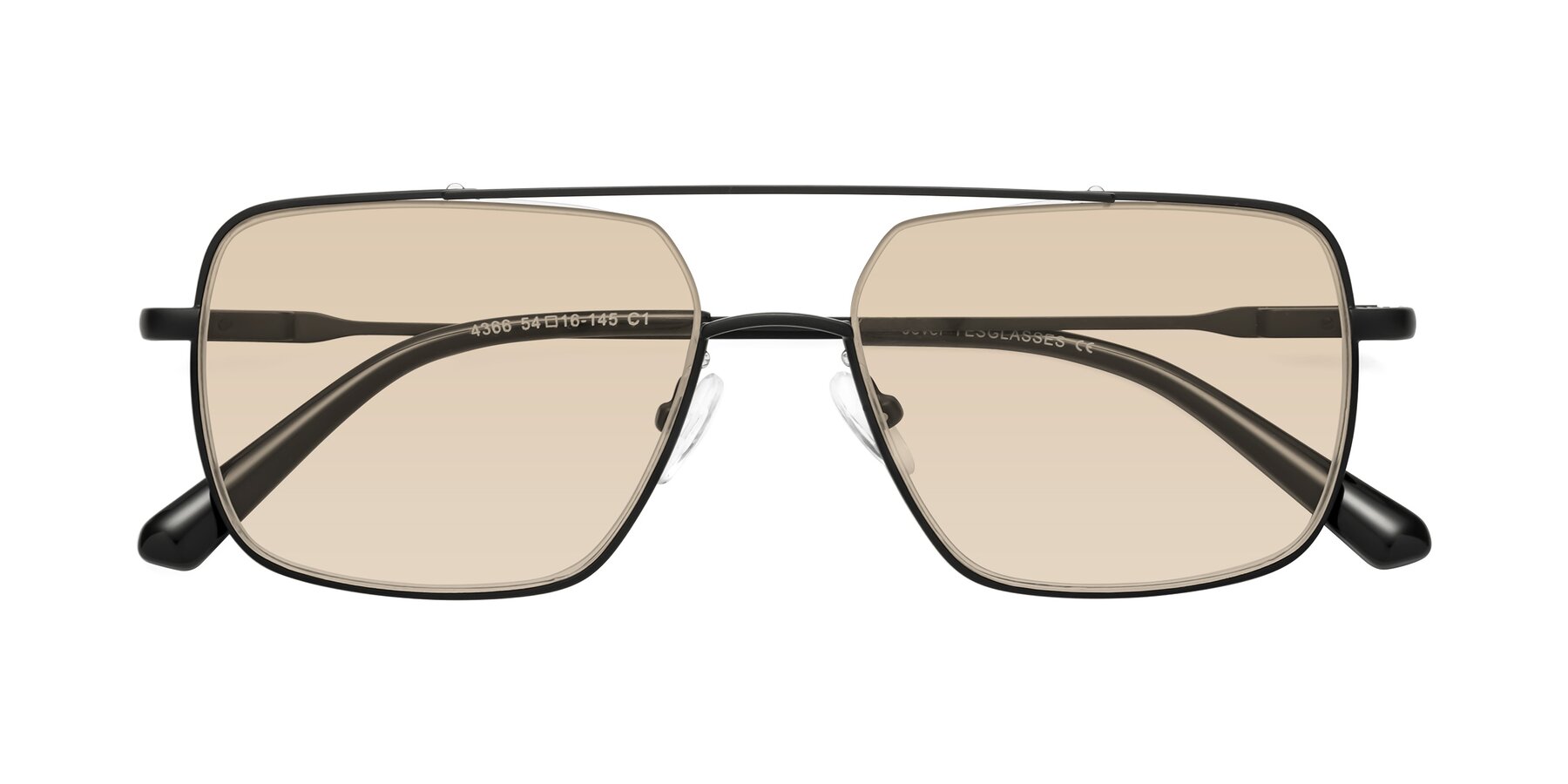 Folded Front of Jever in Black with Light Brown Tinted Lenses