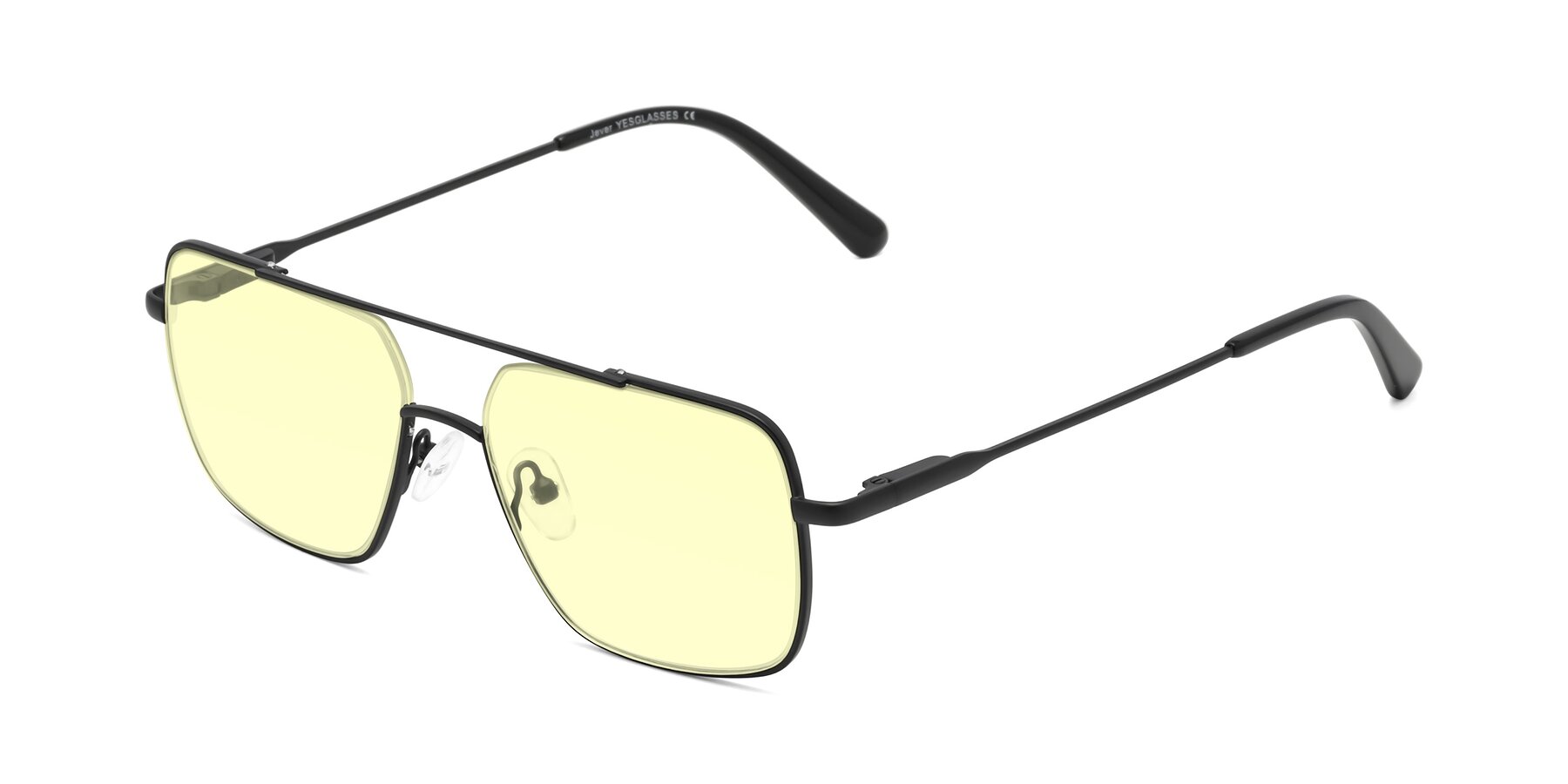 Angle of Jever in Black with Light Yellow Tinted Lenses