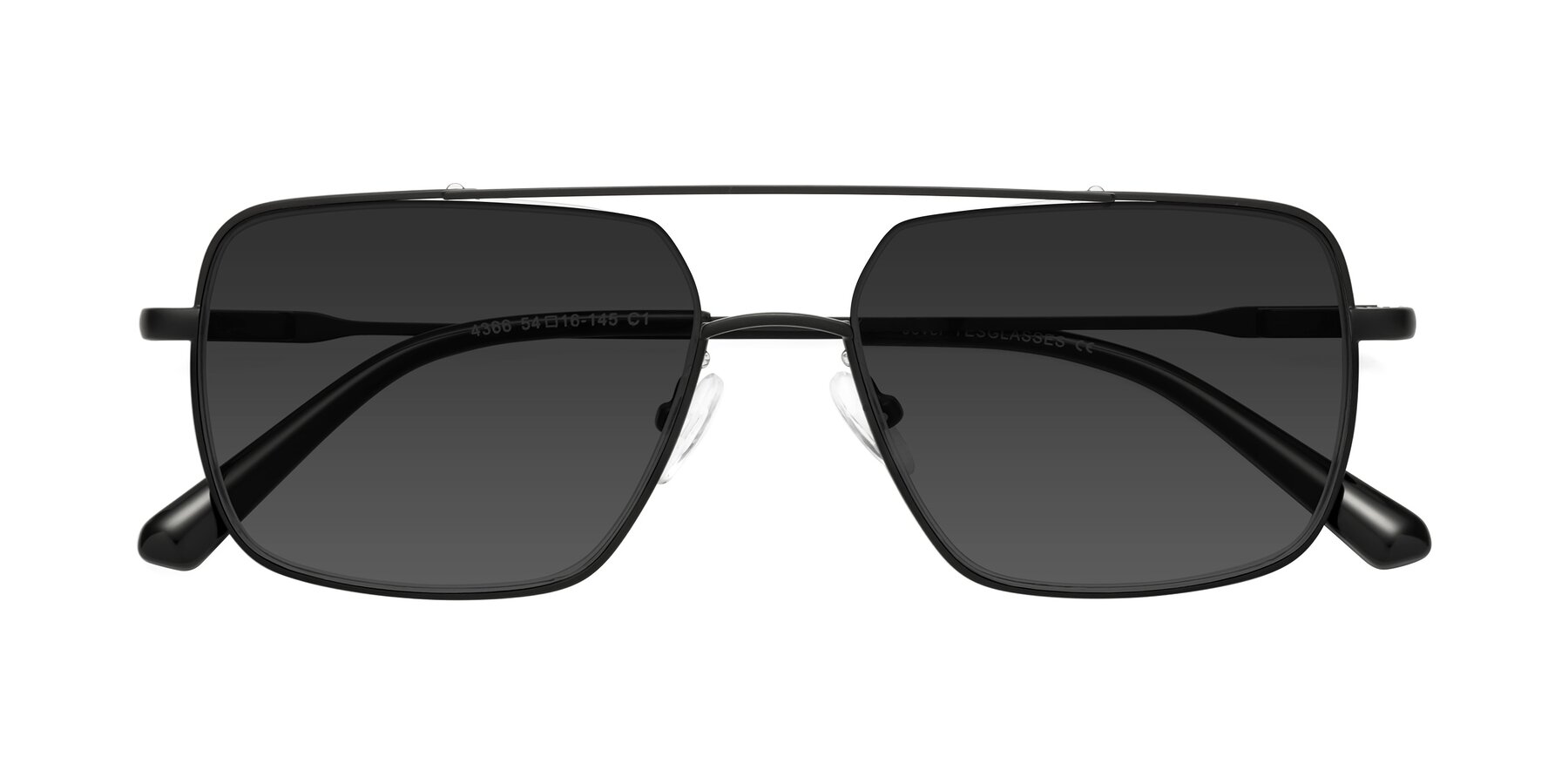 Folded Front of Jever in Black with Gray Tinted Lenses