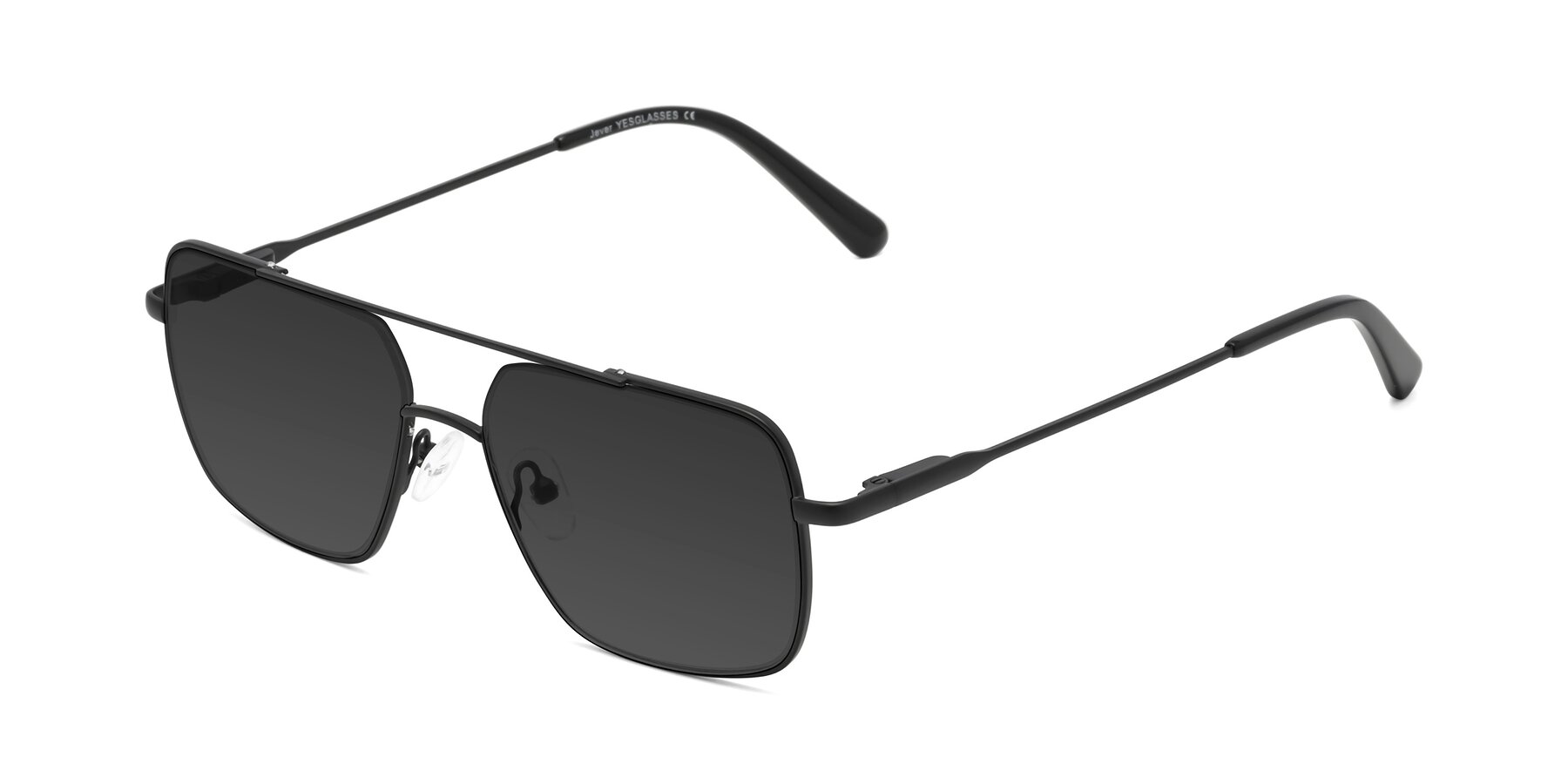 Angle of Jever in Black with Gray Tinted Lenses