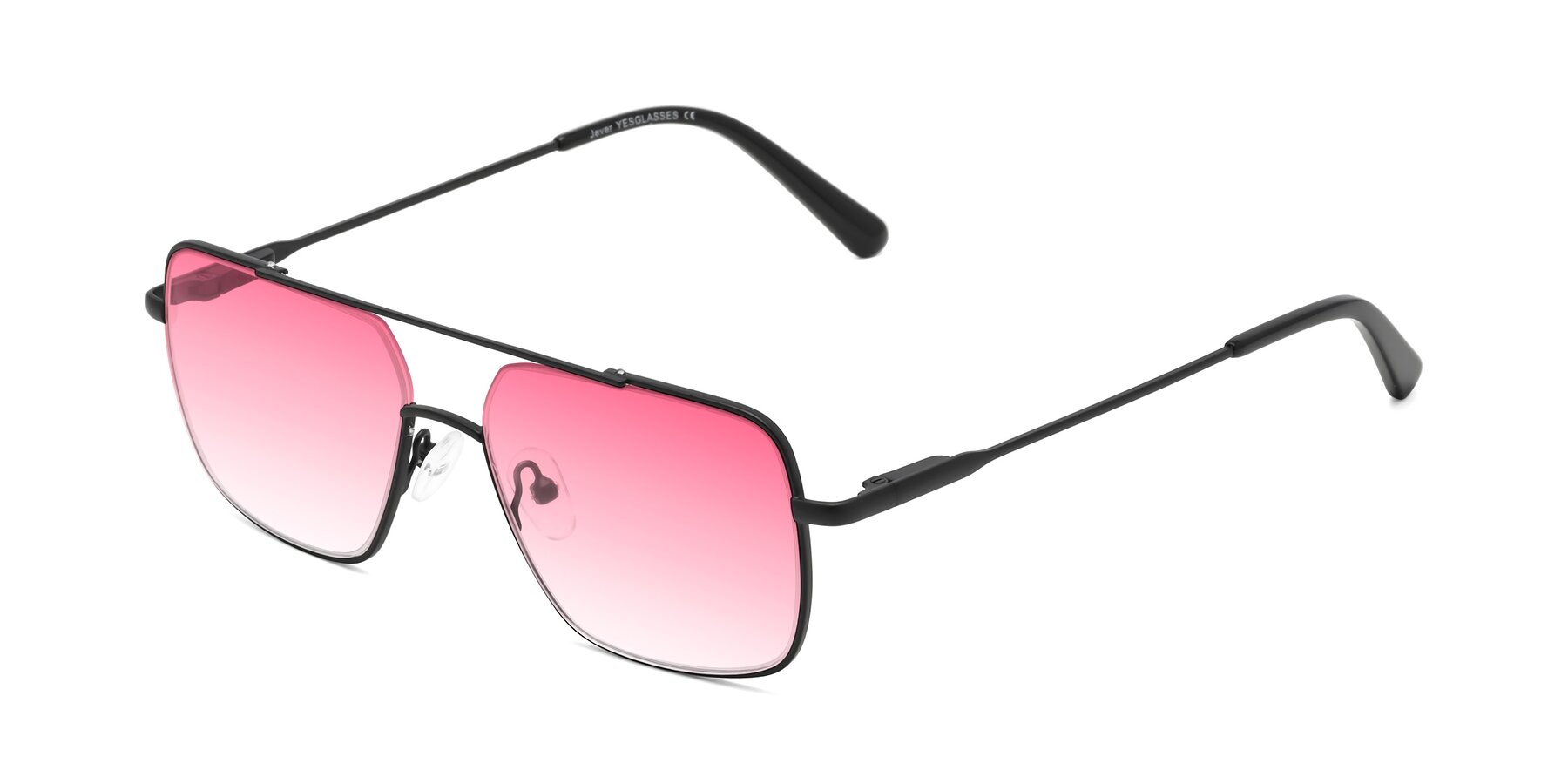 Angle of Jever in Black with Pink Gradient Lenses